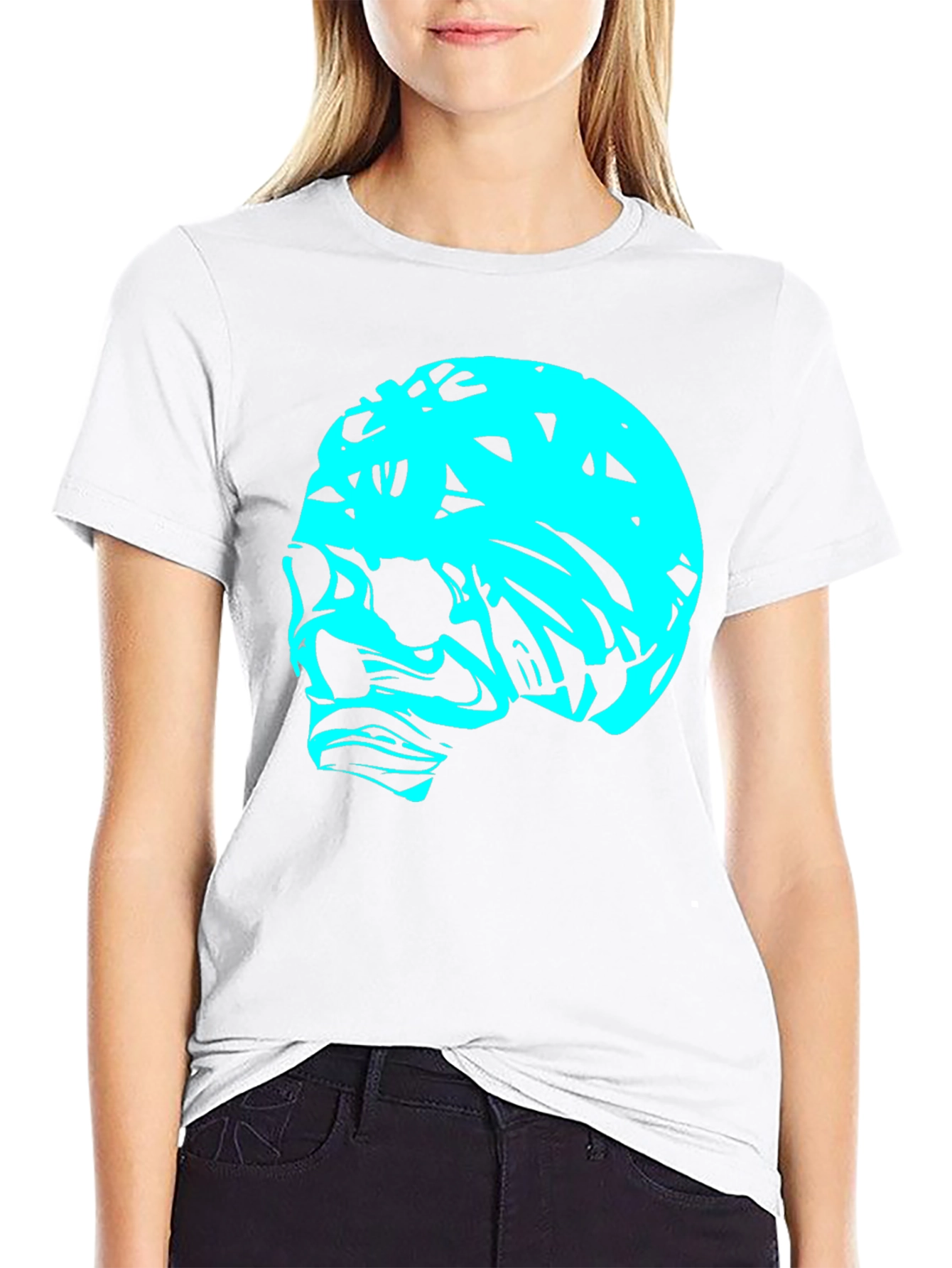 Edgy Skull Graphic Tee - Black Cotton T-Shirt