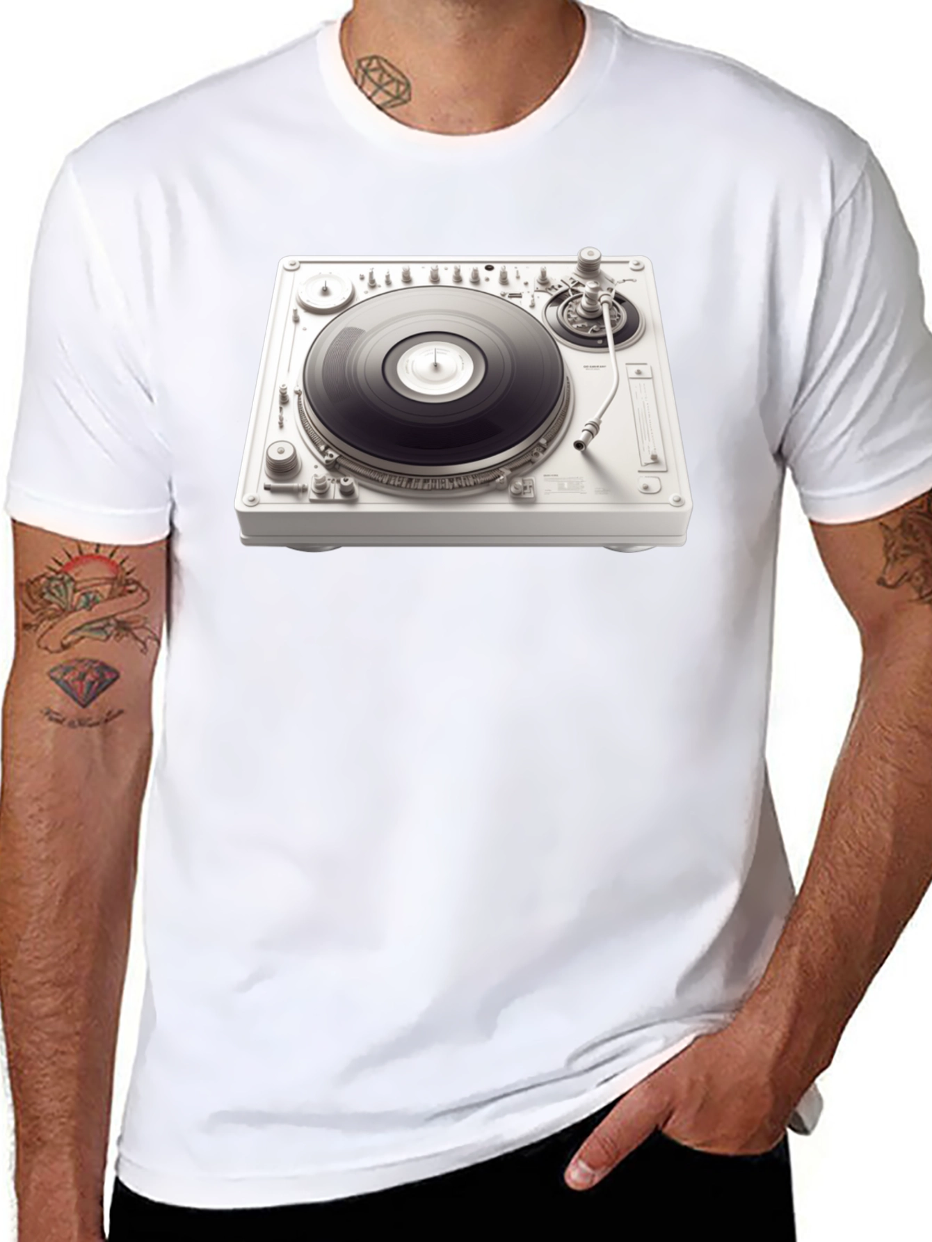 DJ Turntable Graphic Tee - Music Lovers T-Shirt