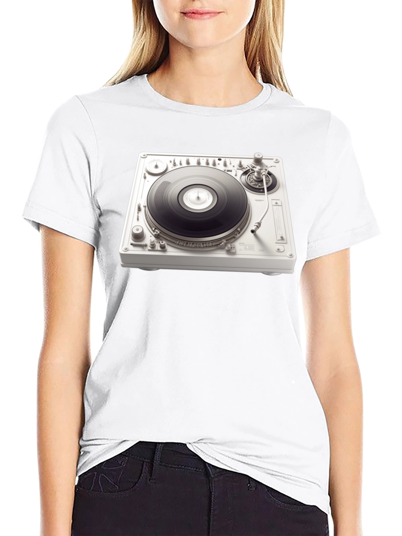 DJ Turntable Graphic Tee - Music Lovers T-Shirt