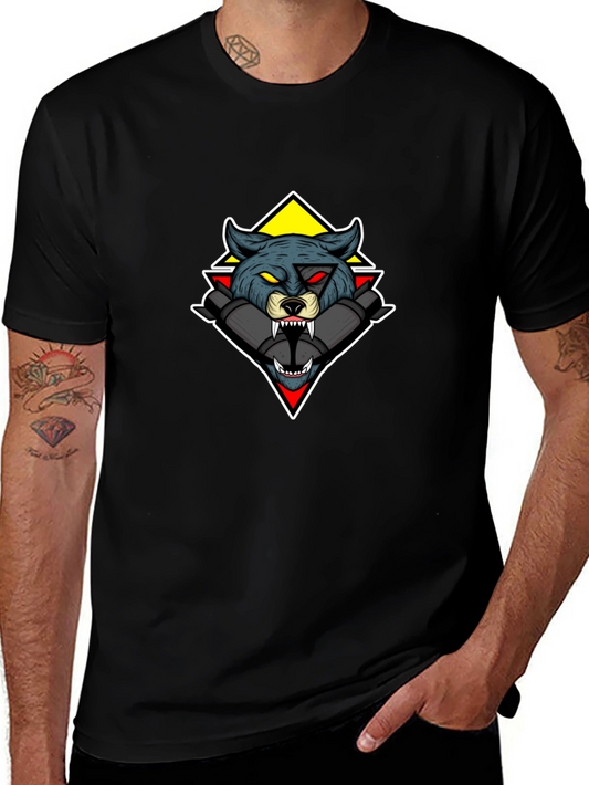 Wolf Graphic Tee - Mens Black T-Shirt