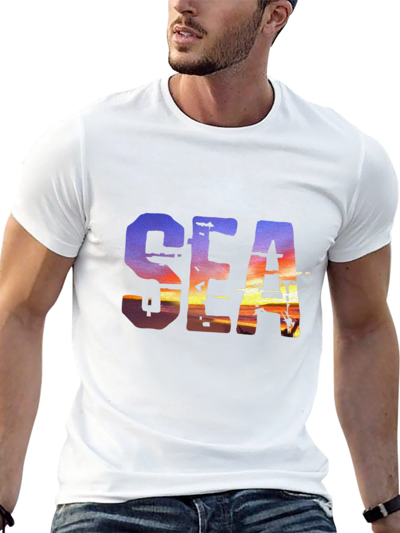 Sunset Sea Graphic T-Shirt - Unique Design
