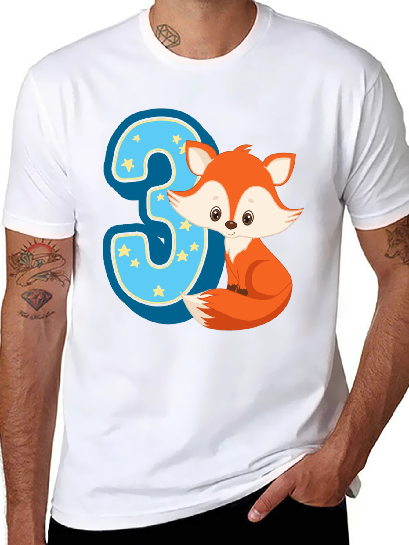 Cute Fox 3rd Birthday T-Shirt