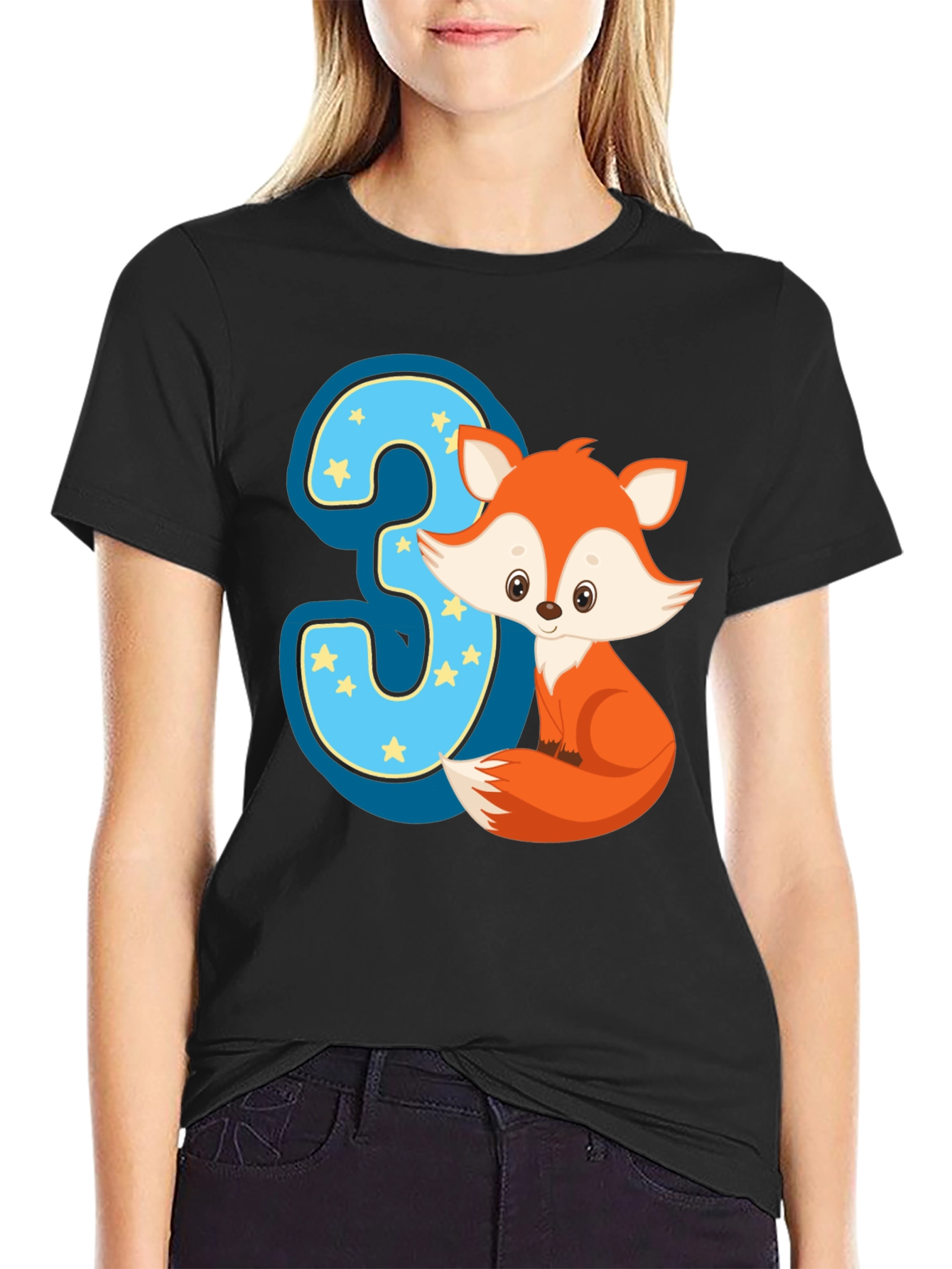 Cute Fox 3rd Birthday T-Shirt