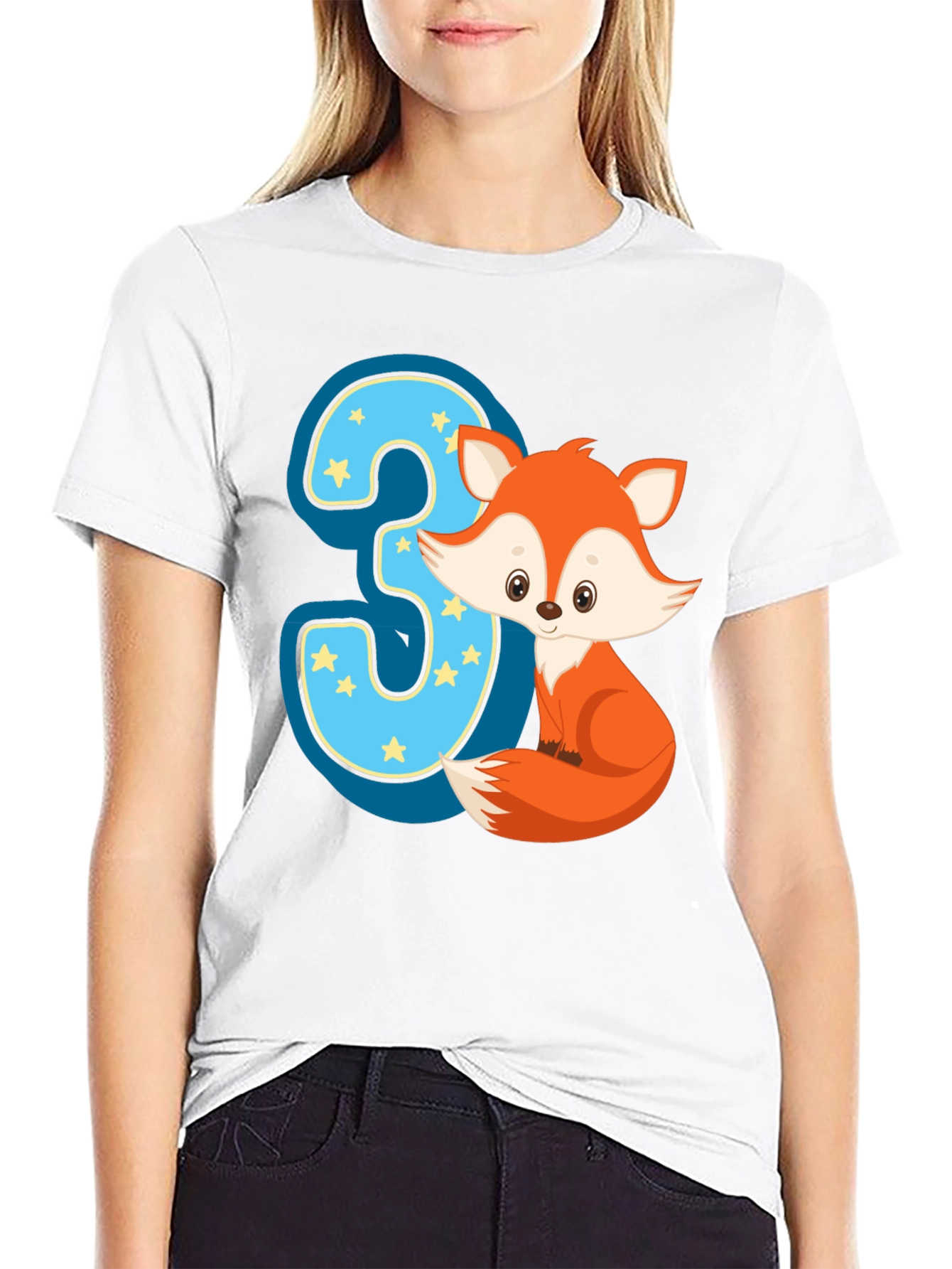 Cute Fox 3rd Birthday T-Shirt