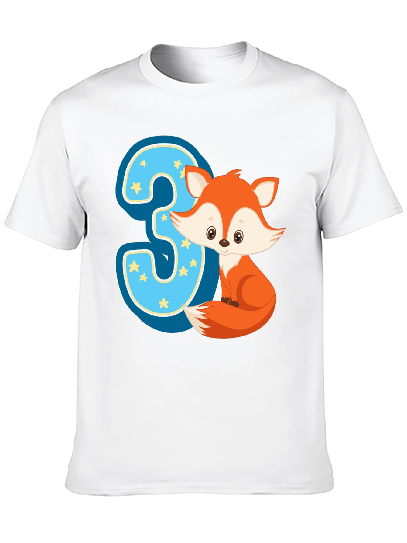 Cute Fox 3rd Birthday T-Shirt