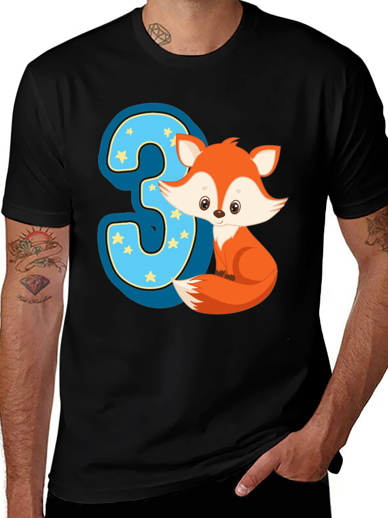Cute Fox 3rd Birthday T-Shirt
