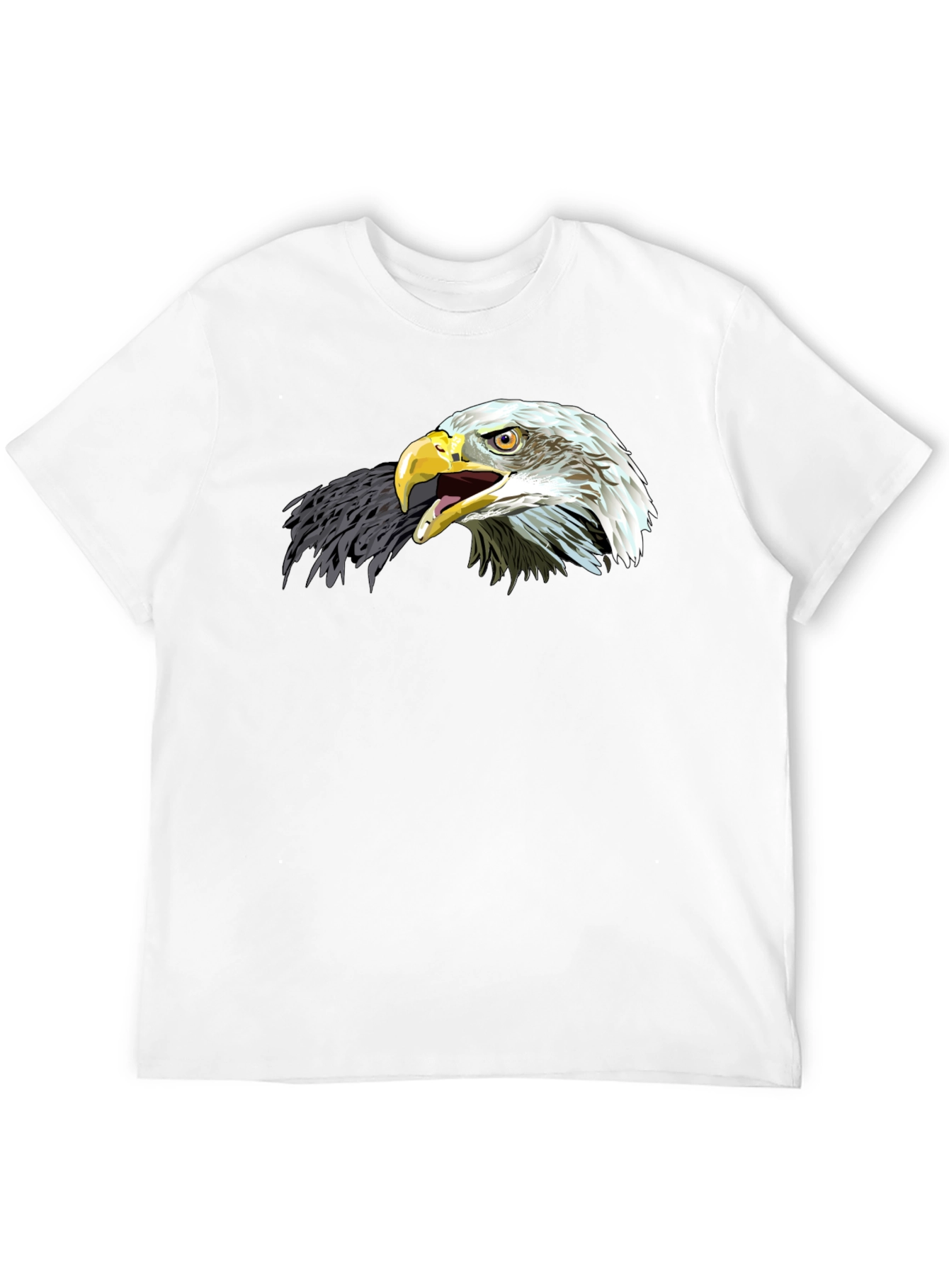 Bold Eagle Graphic Tee - Black Cotton Blend T-Shirt