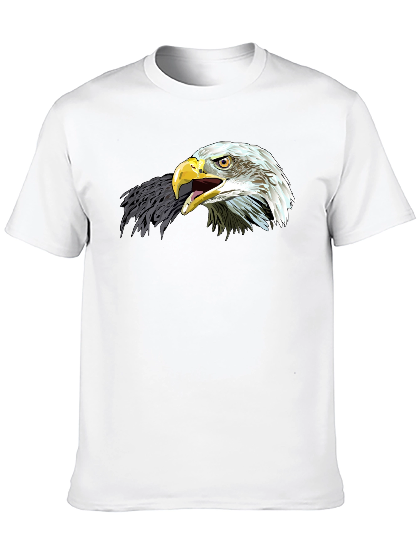 Bold Eagle Graphic Tee - Black Cotton Blend T-Shirt