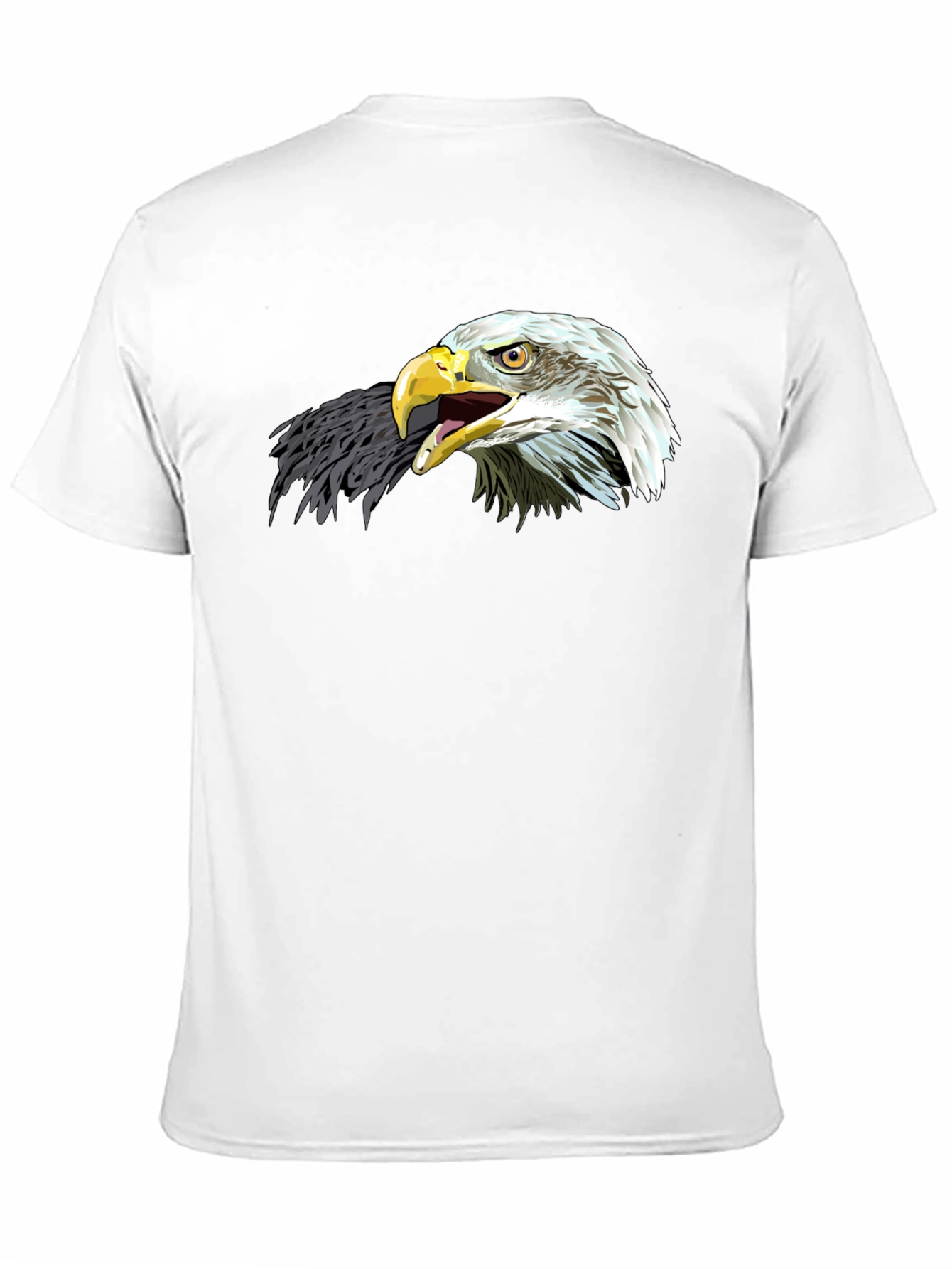 Bold Eagle Graphic Tee - Black Cotton Blend T-Shirt