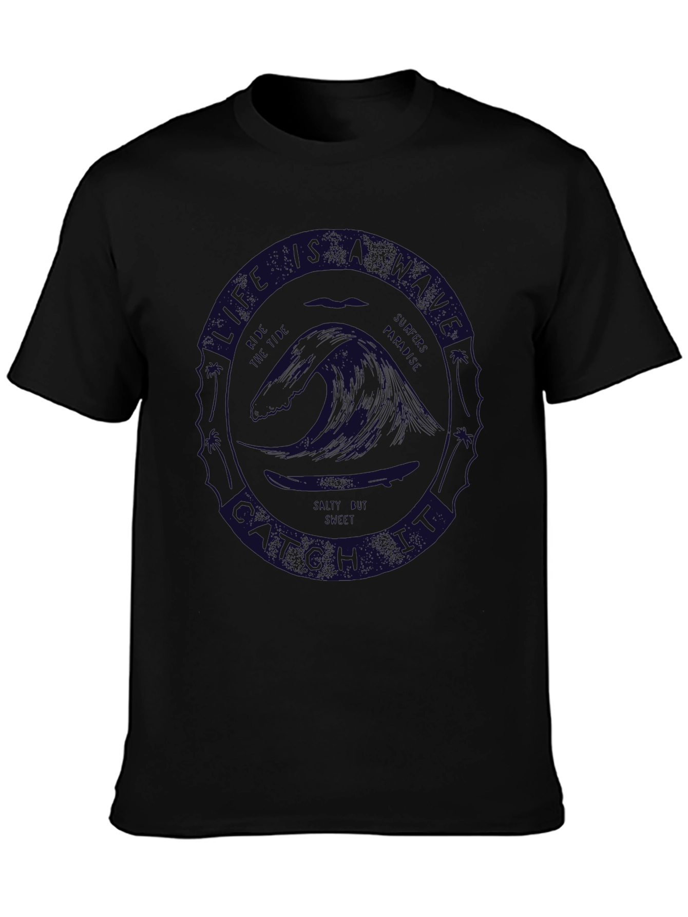 Life is a Beach T-Shirt Graphic Crew Neck