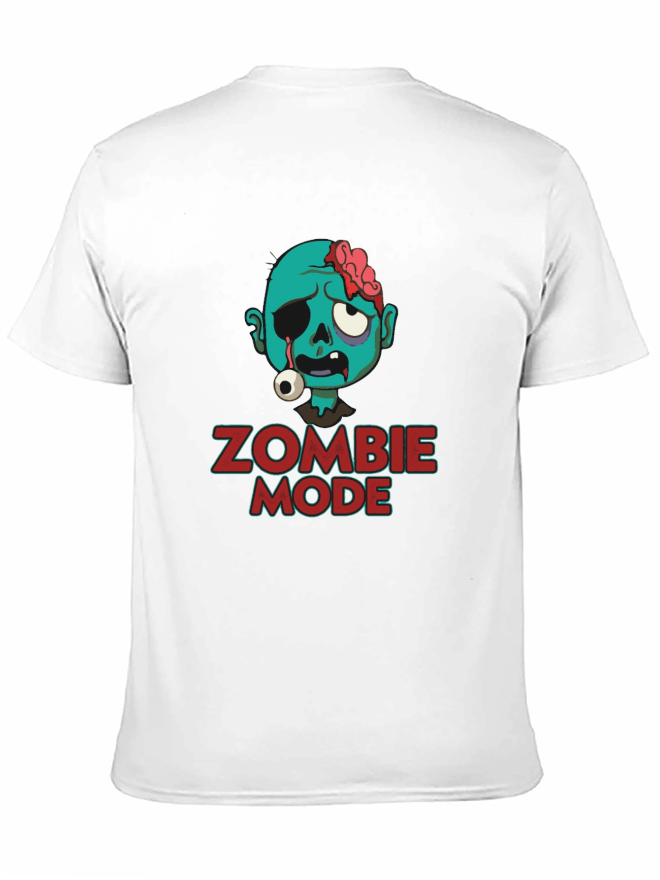 Zombie Mode Graphic Tee - Black Cotton T-Shirt