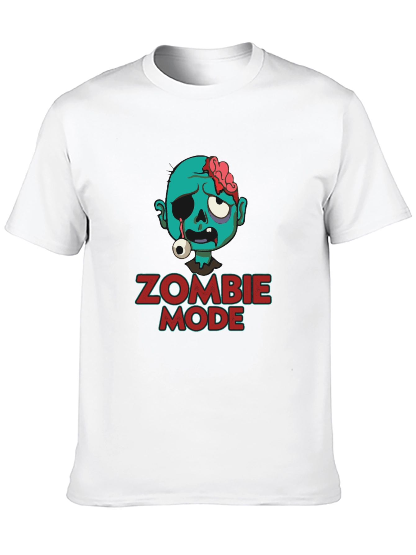 Zombie Mode Graphic Tee - Black Cotton T-Shirt
