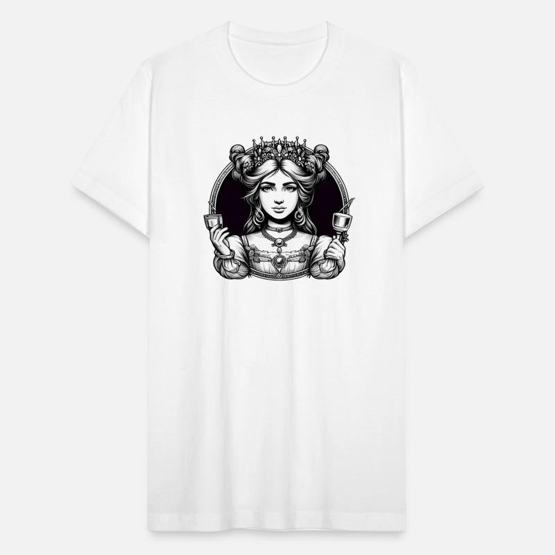 Queen of Cards - Monochrome Illustration