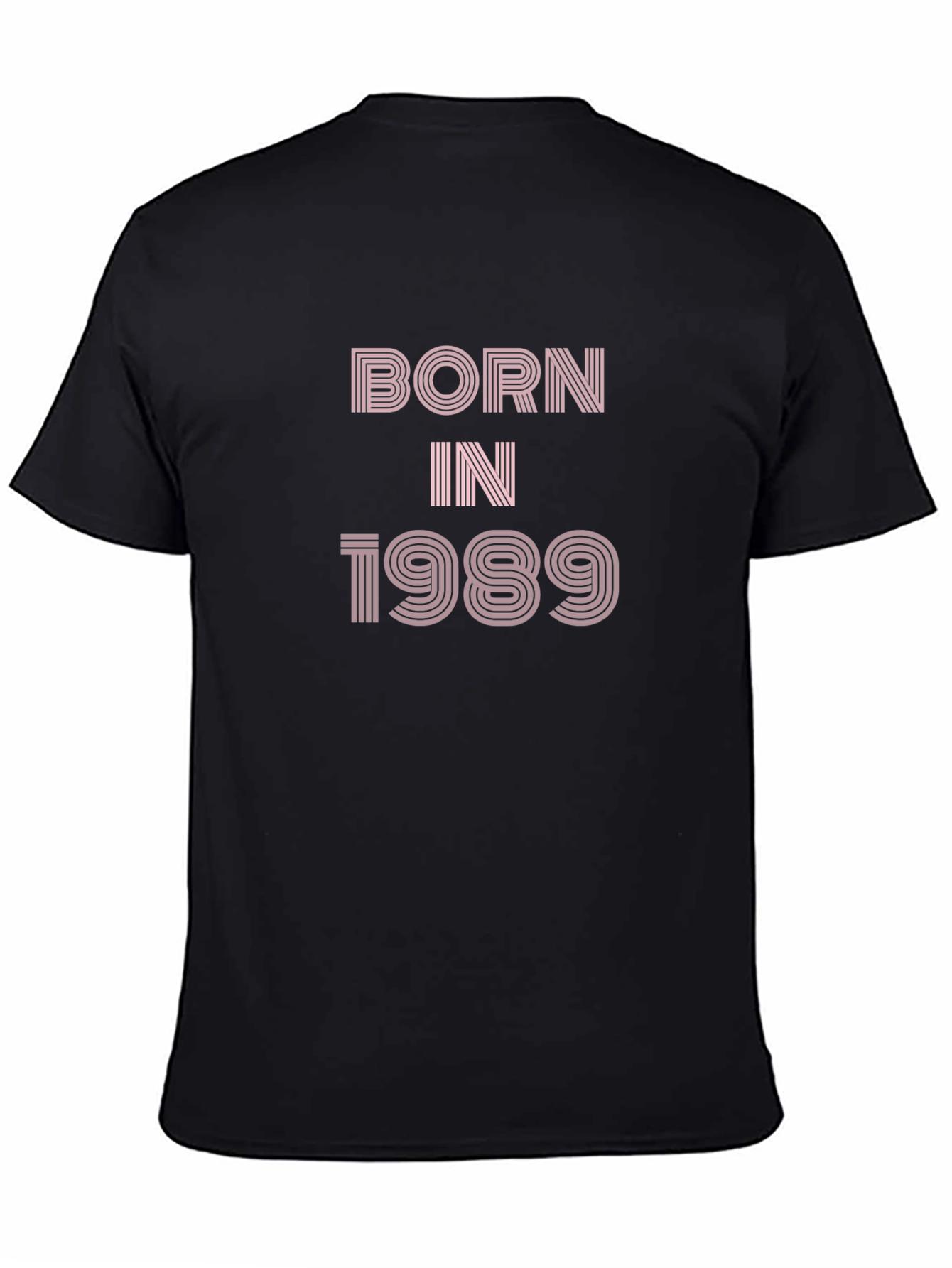 Born in 1989 Black Graphic Tee