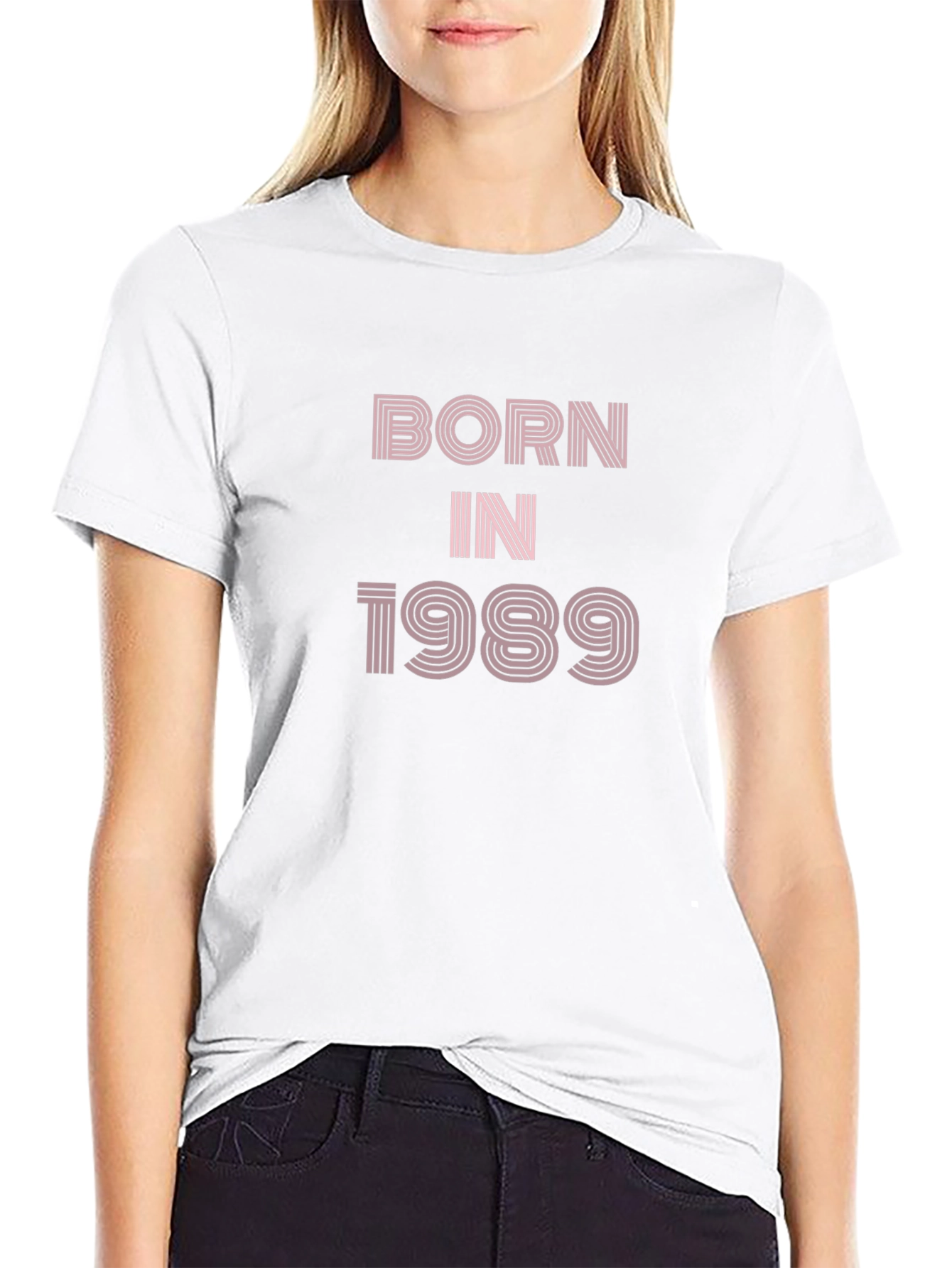 Born in 1989 Black Graphic Tee