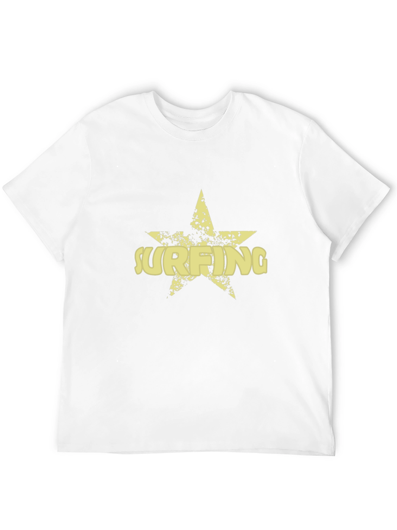 Surfing Star Mens Black Graphic Tee