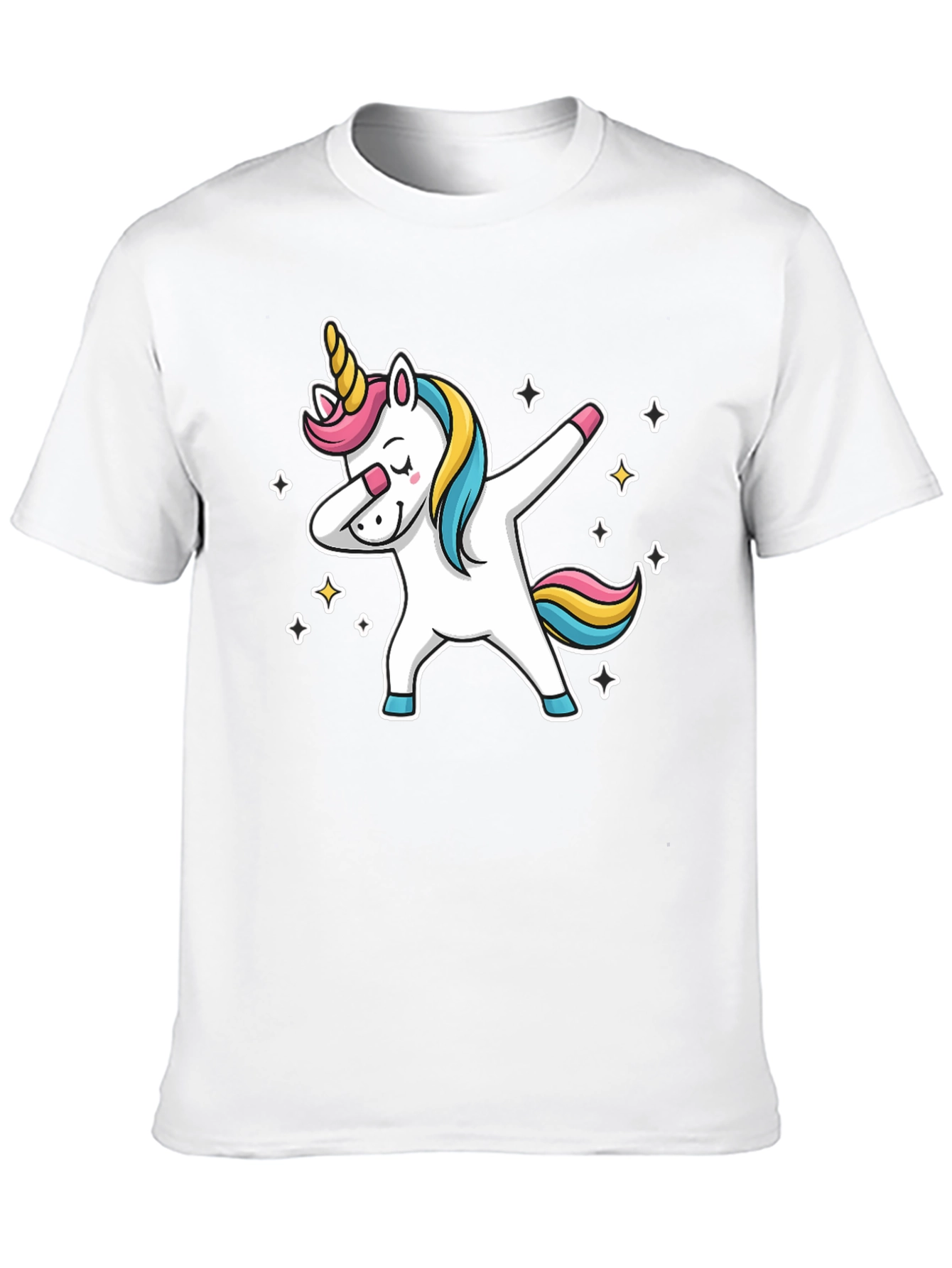 Dabbing Unicorn Graphic Tee - Black