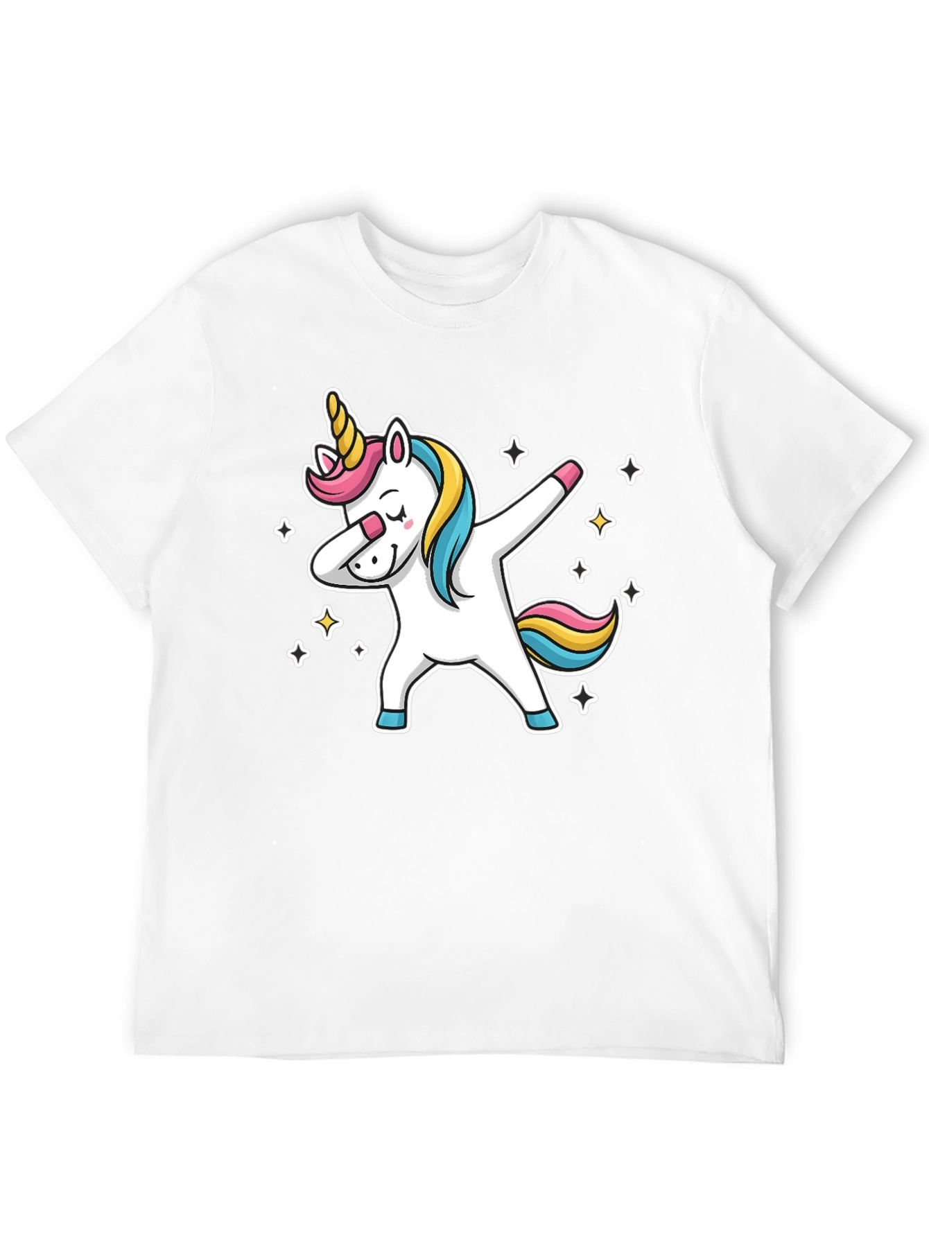 Dabbing Unicorn Graphic Tee - Black