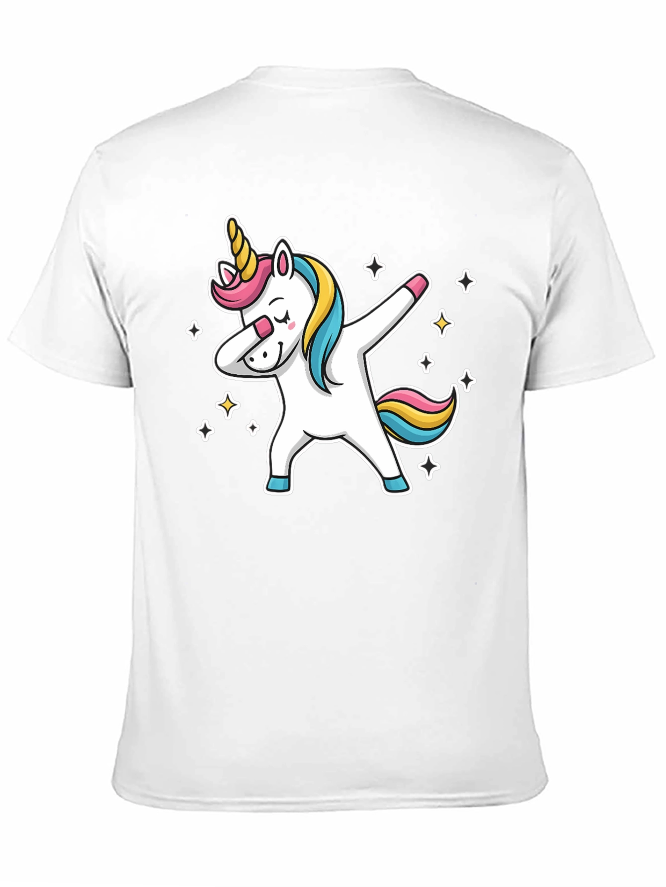 Dabbing Unicorn Graphic Tee - Black