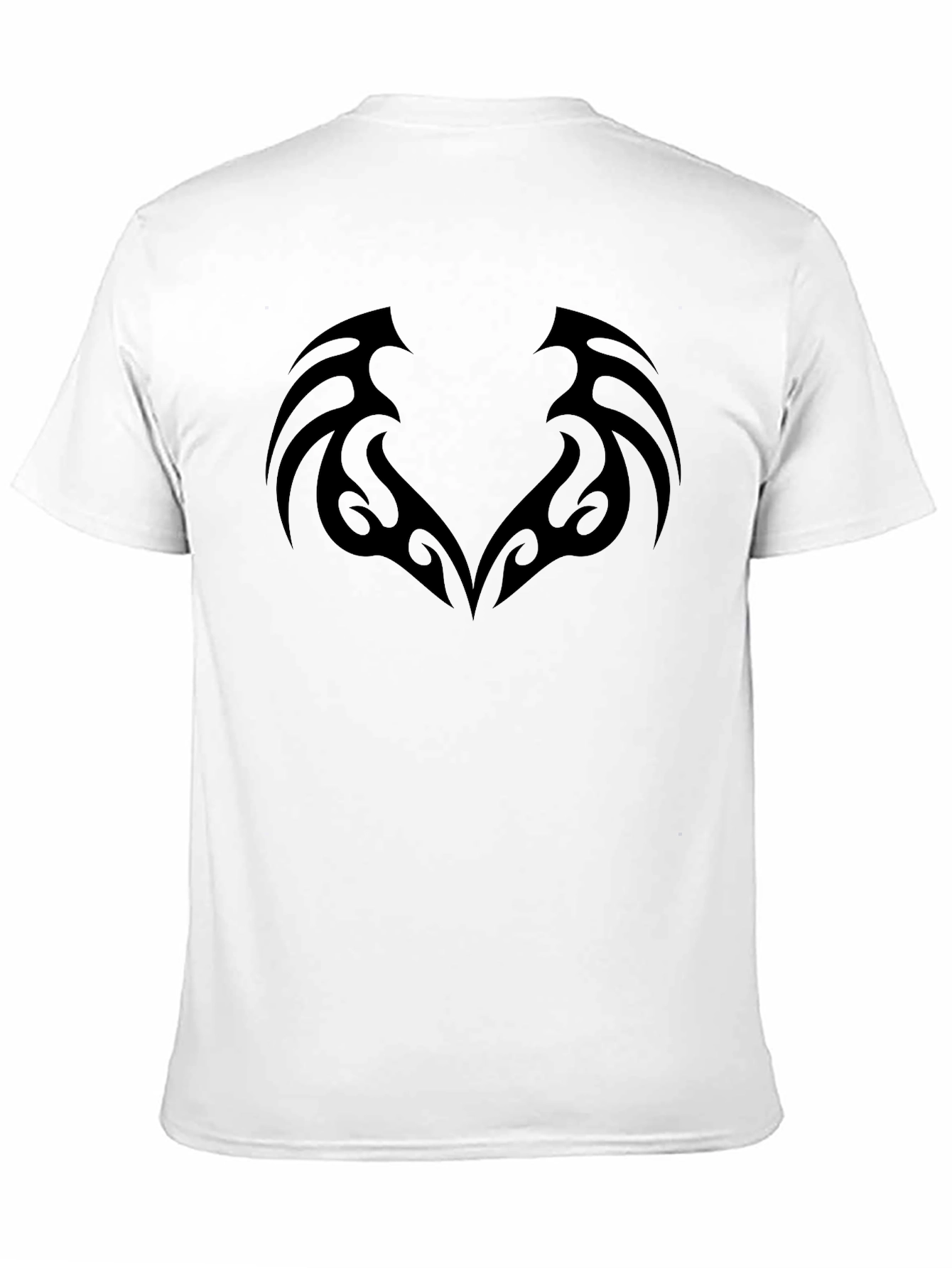 Tribal Design Black T-Shirt - Edgy Casual Wear