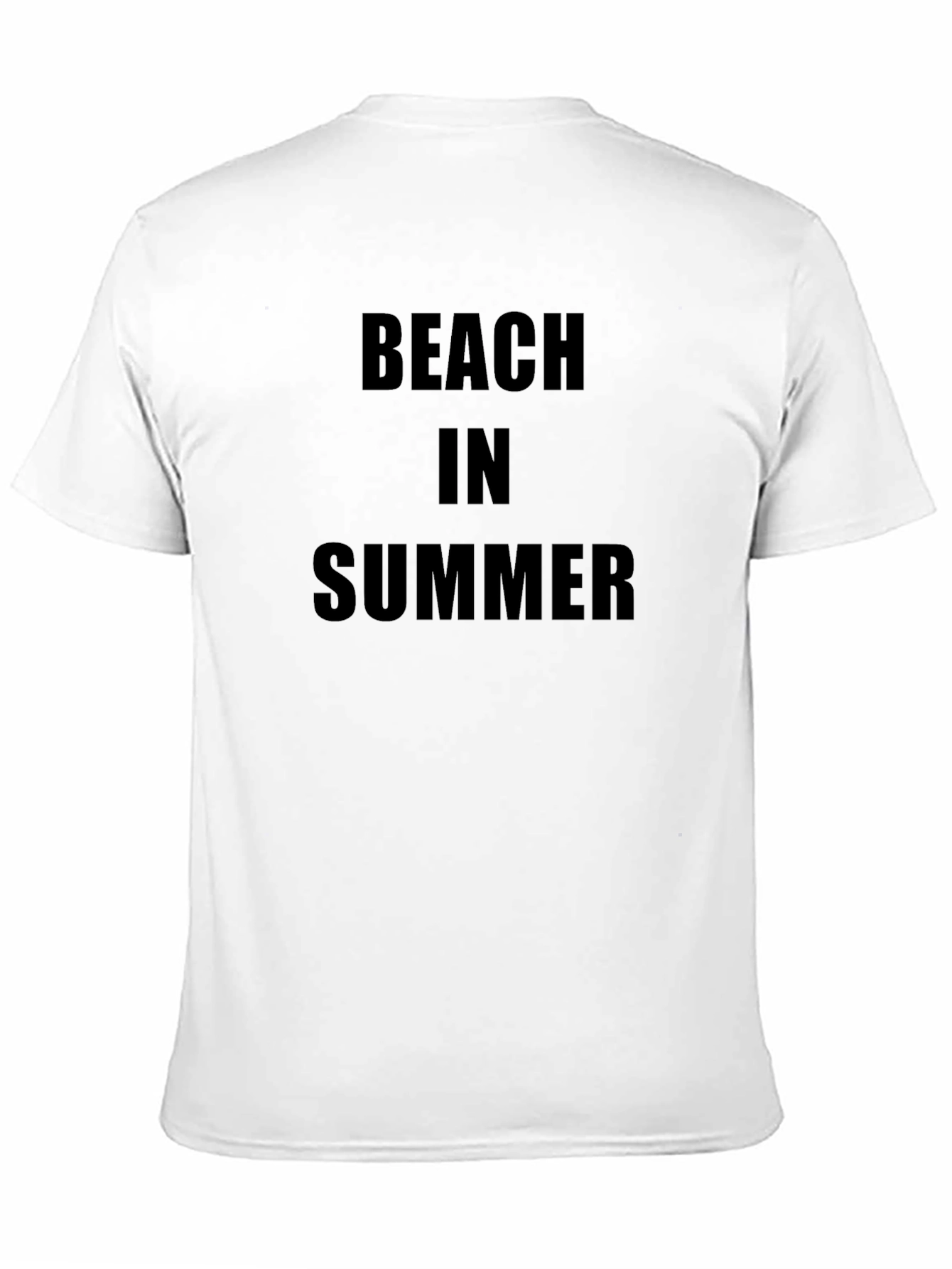 Beach In Summer Black T-Shirt