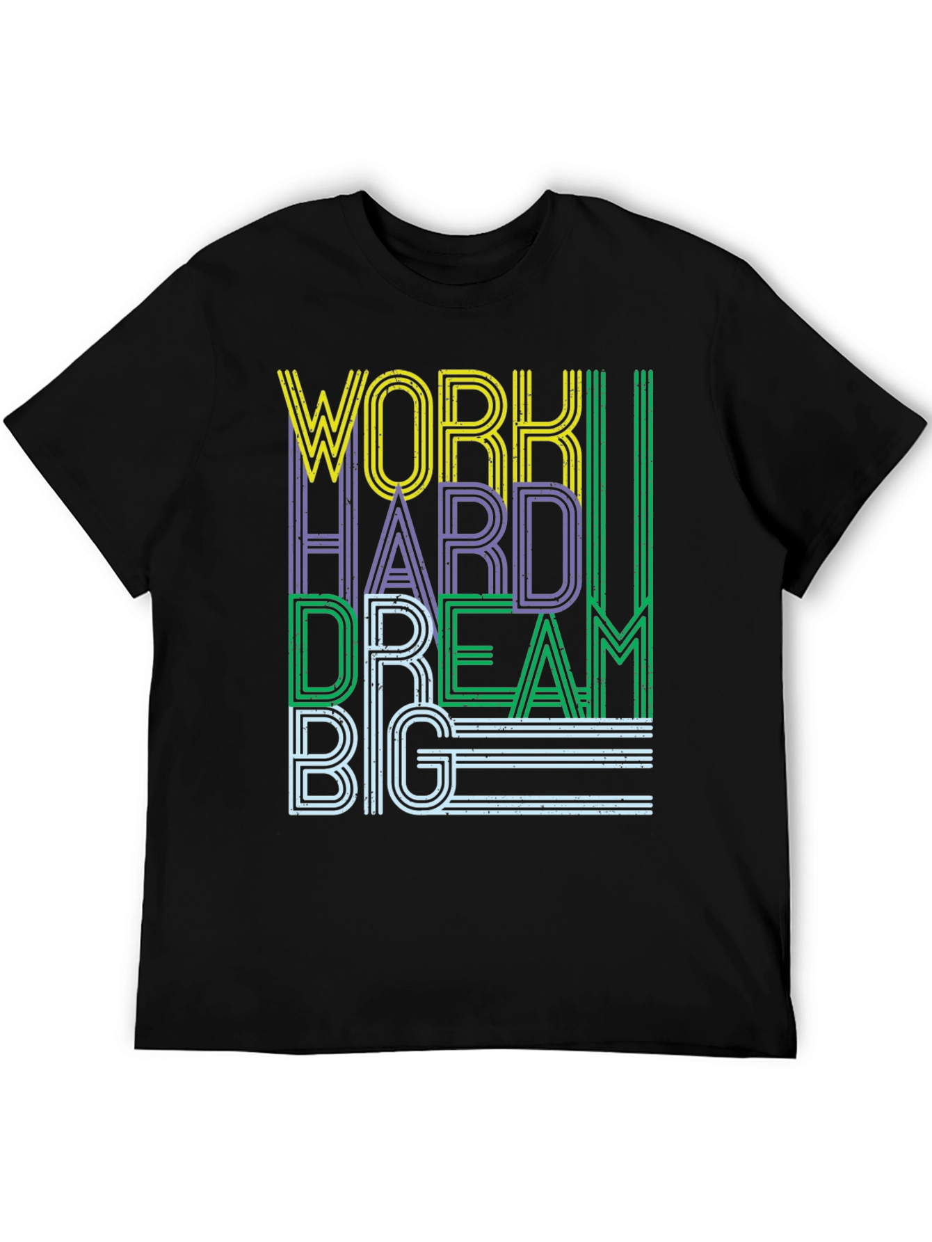 Work Hard Dream Big Graphic Tee - Black