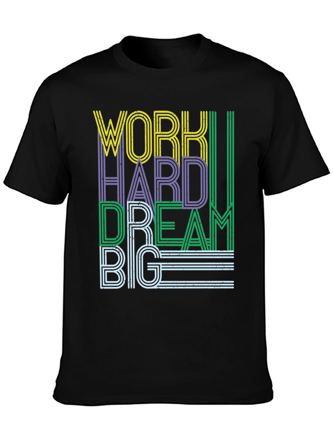 Work Hard Dream Big Graphic Tee - Black