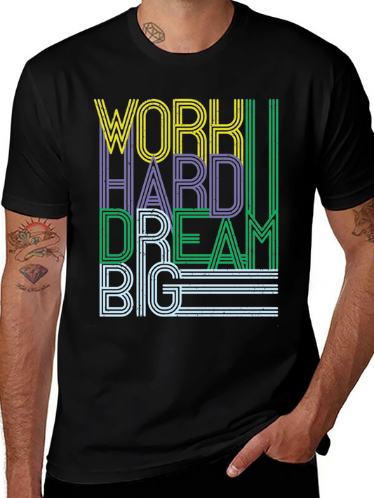 Work Hard Dream Big Graphic Tee - Black