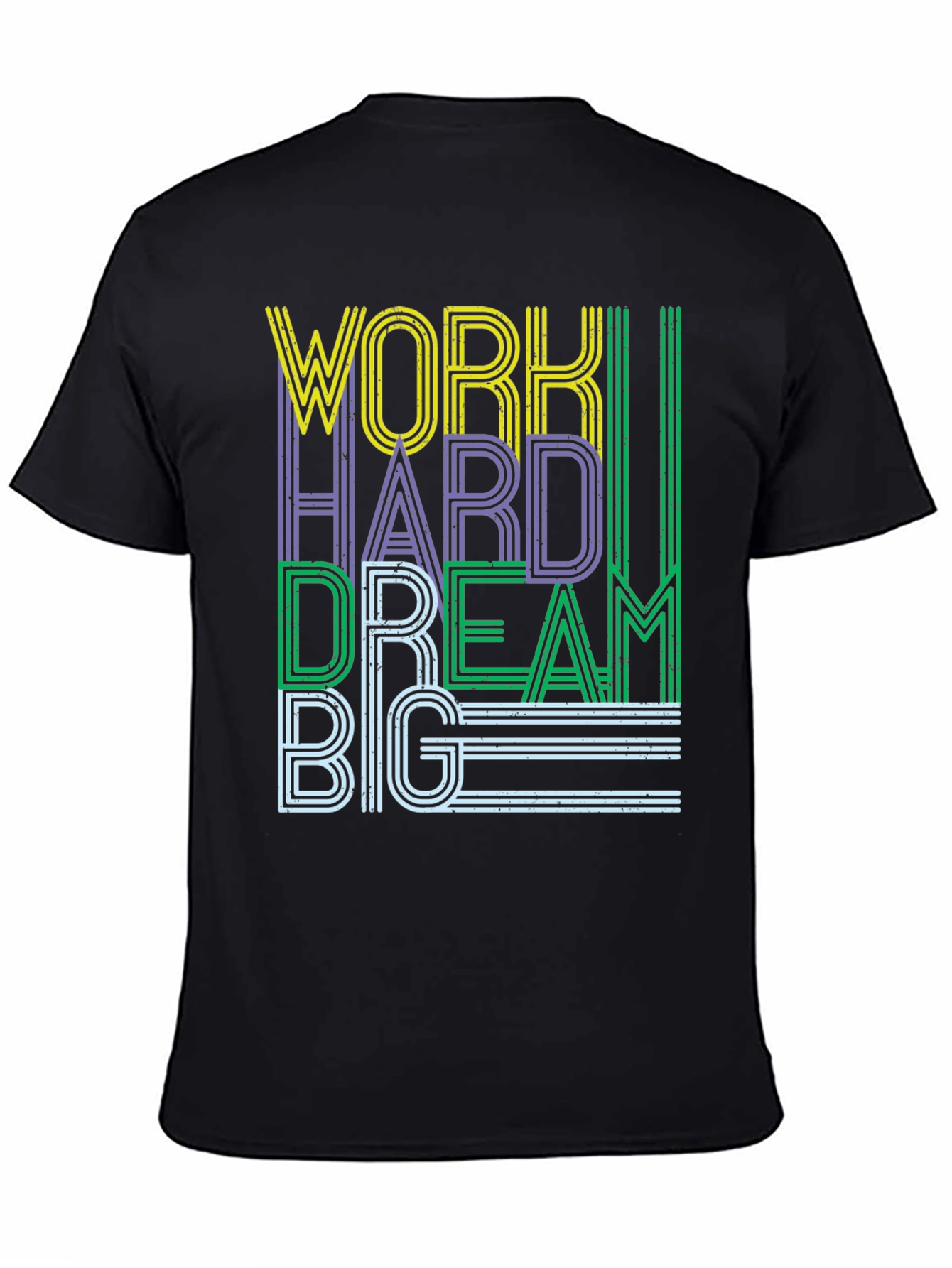 Work Hard Dream Big Graphic Tee - Black