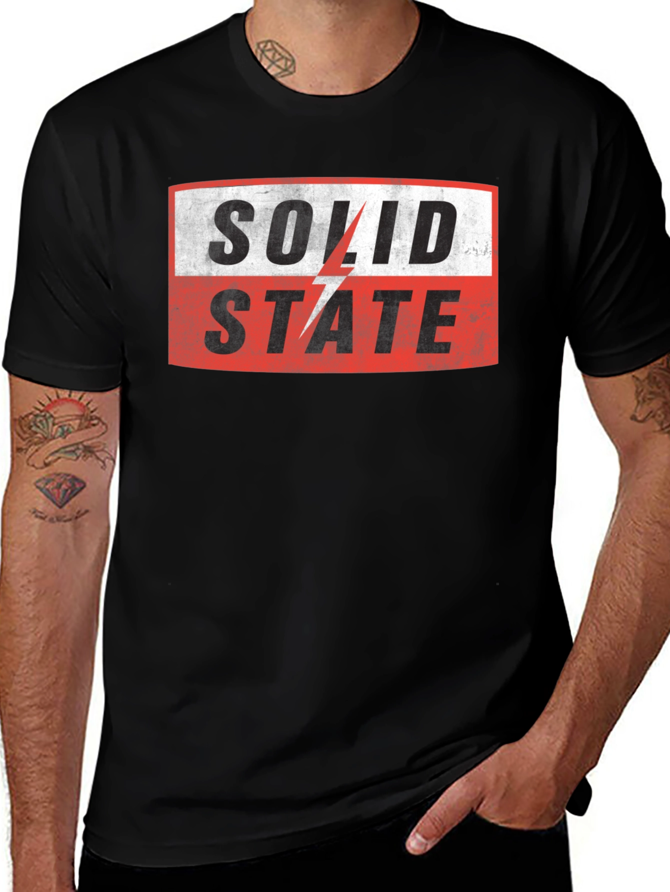 Solid State Graphic T-Shirt - Black