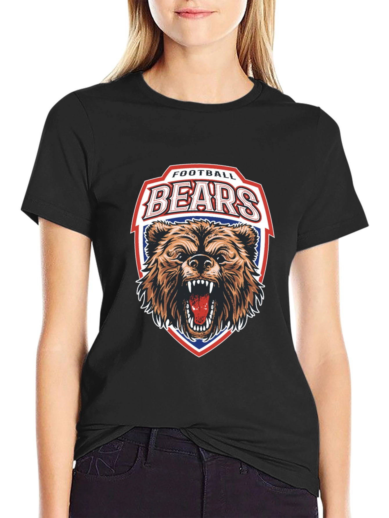 Football Bears Graphic T-Shirt - Sporty Fan Apparel