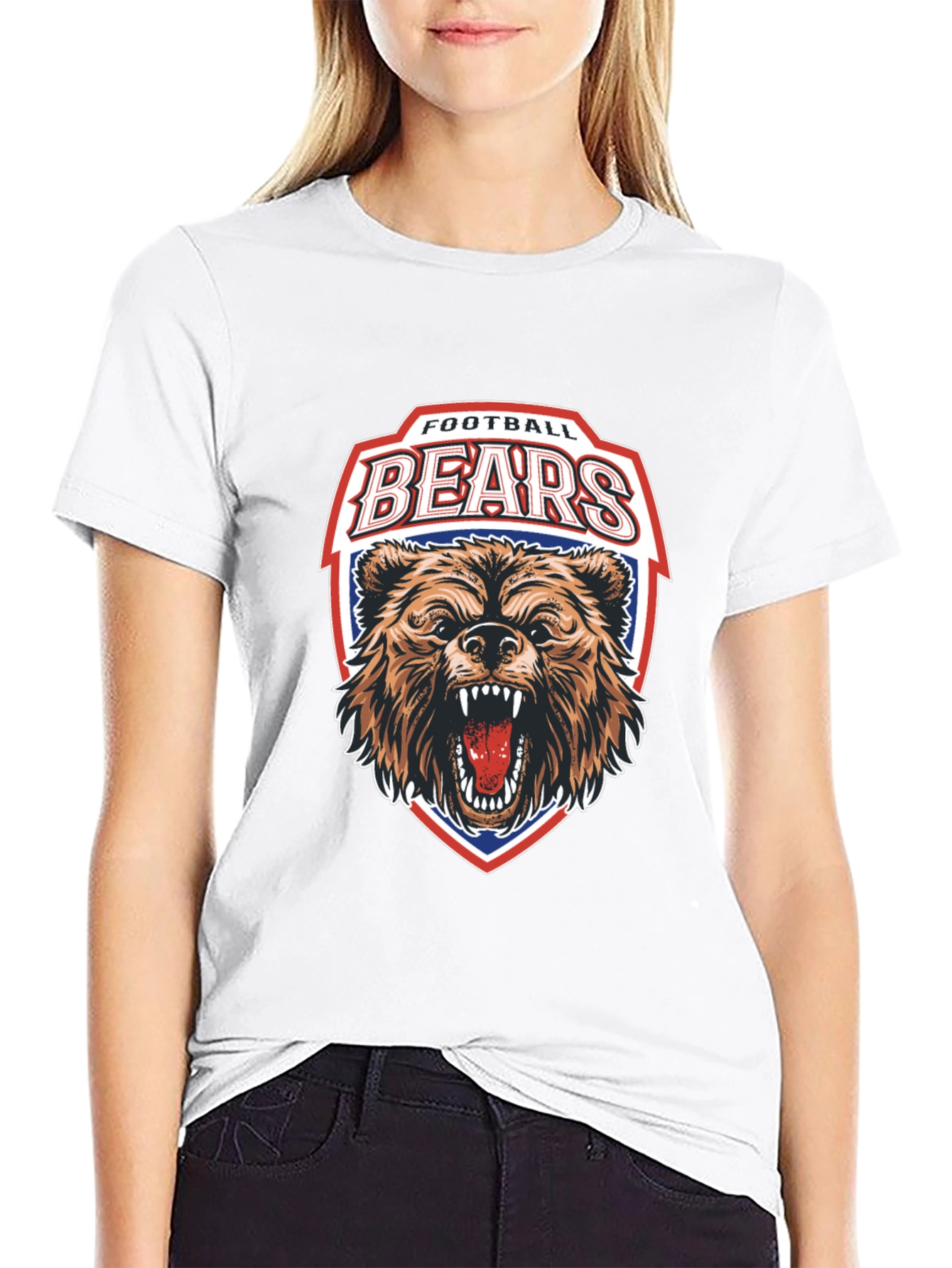 Football Bears Graphic T-Shirt - Sporty Fan Apparel