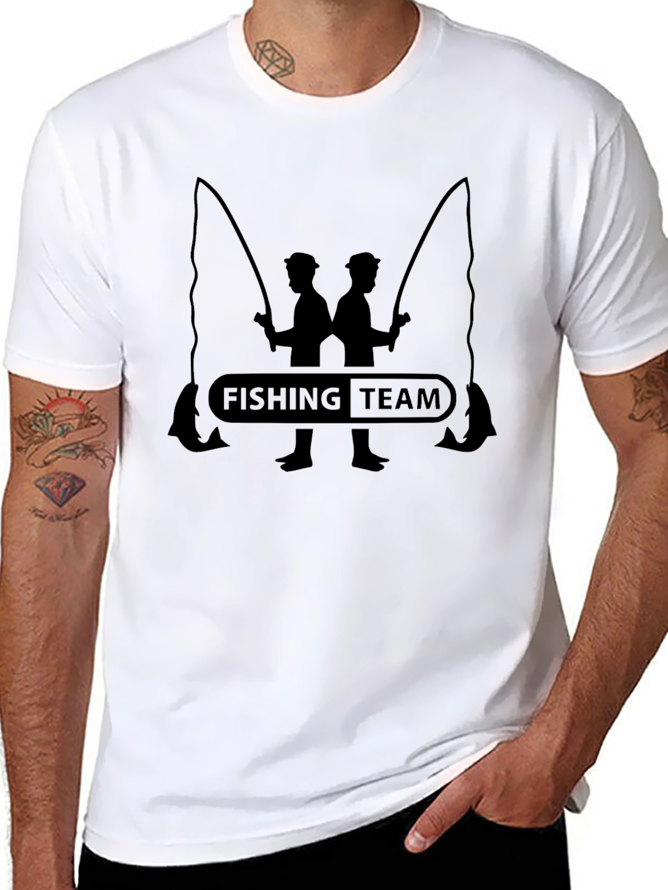 Fishing Team T-Shirt - Black