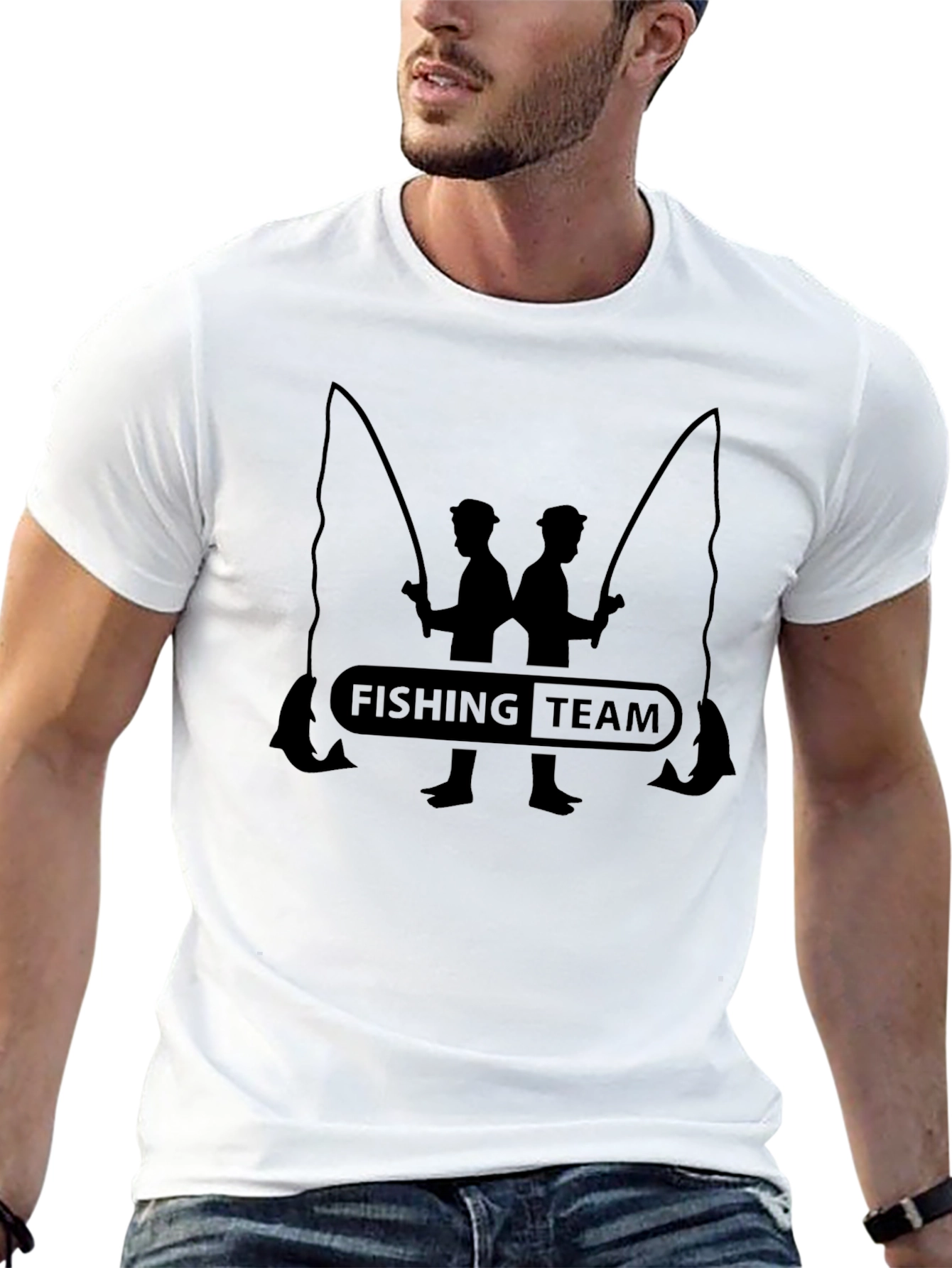 Fishing Team T-Shirt - Black