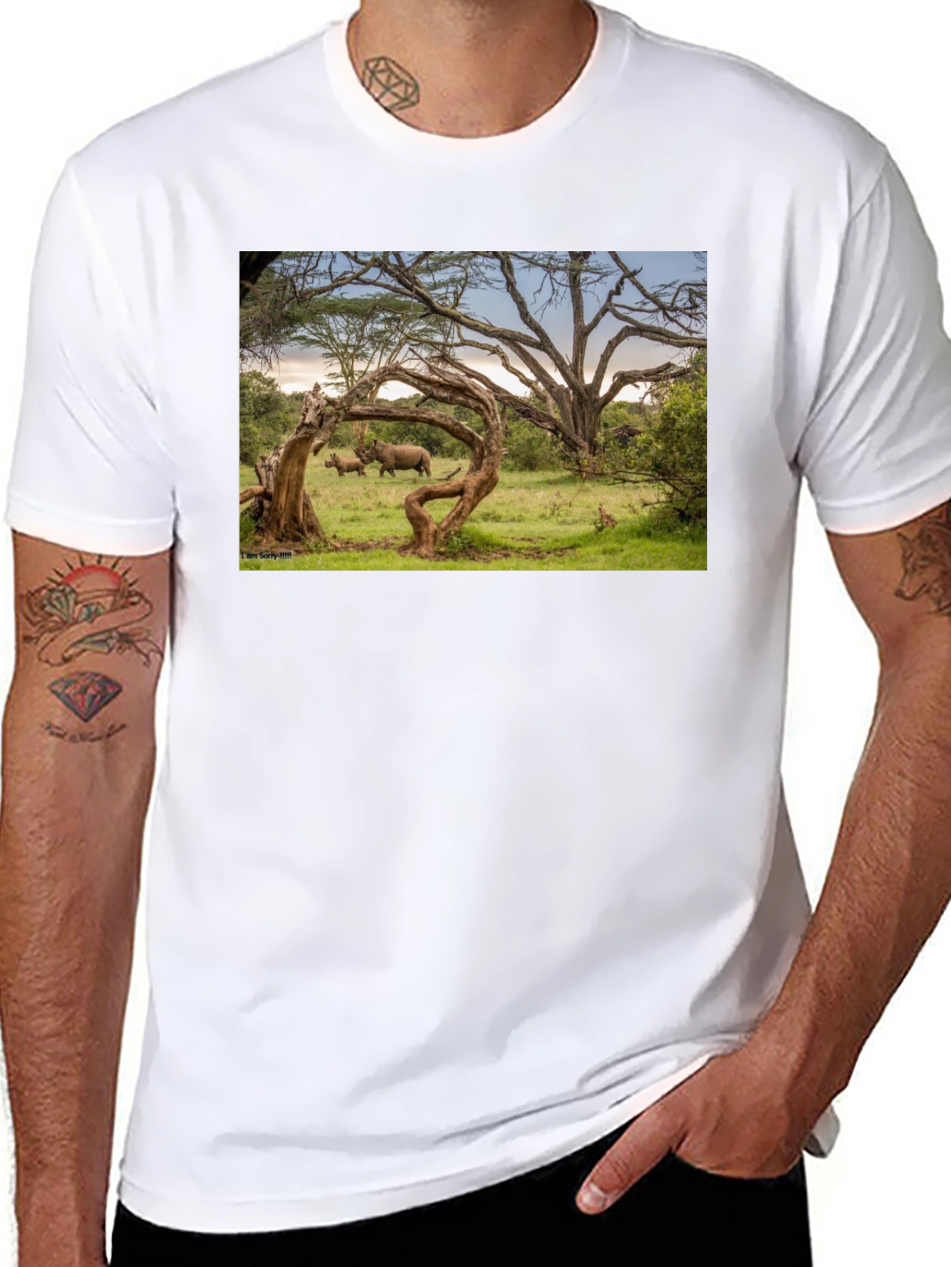 Wildlife Photo Print Black T-Shirt
