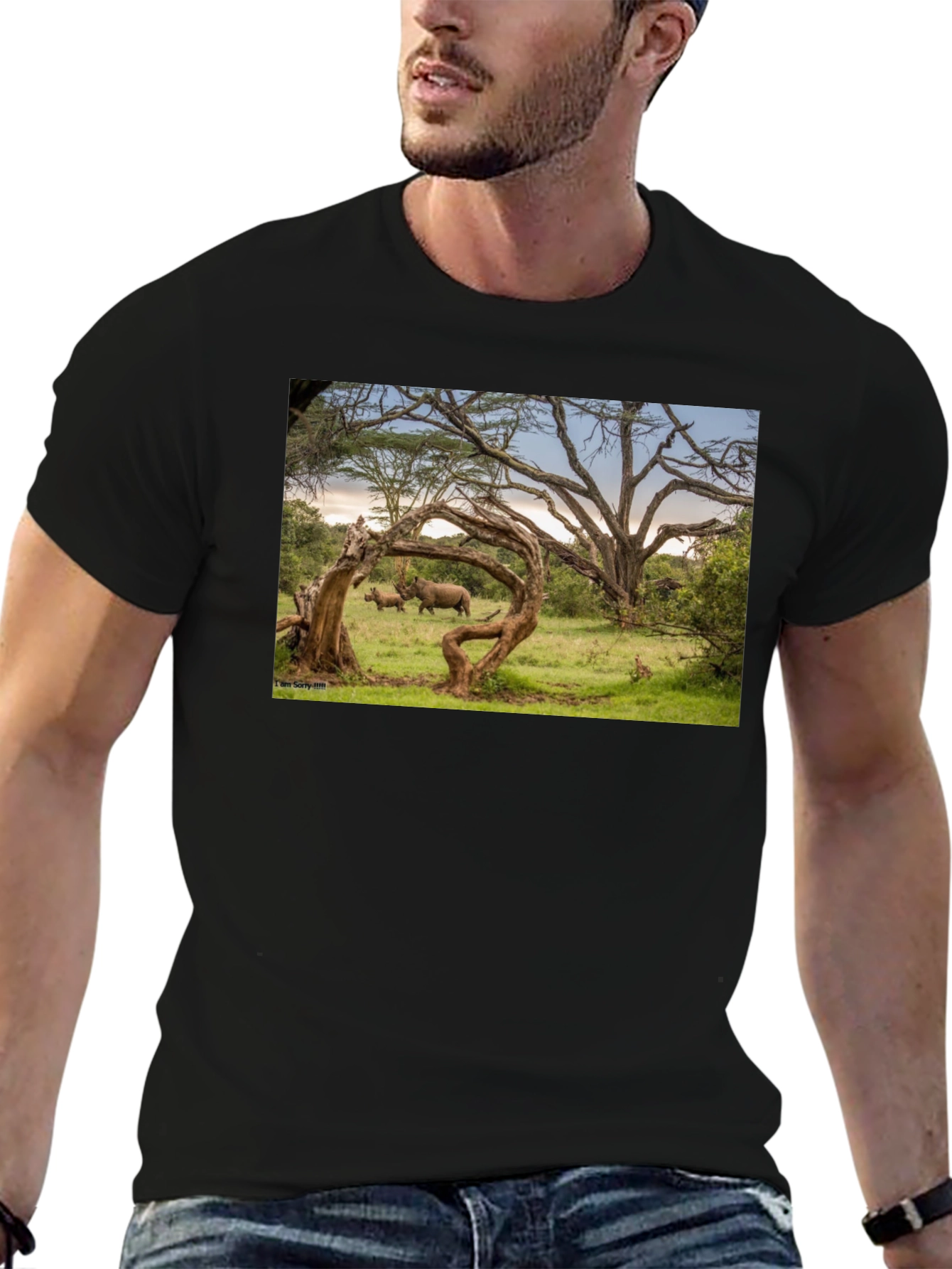 Wildlife Photo Print Black T-Shirt