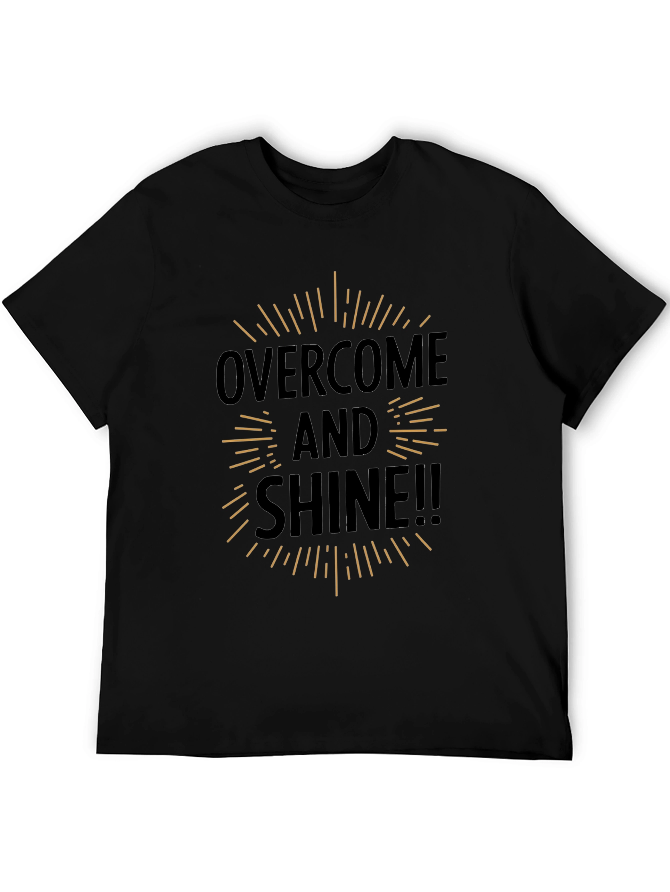 Overcome and Shine Black Graphic Tee