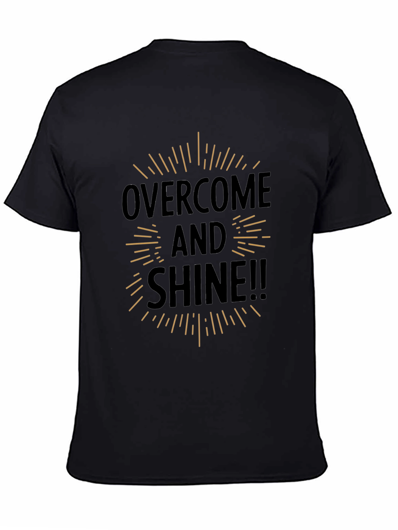 Overcome and Shine Black Graphic Tee