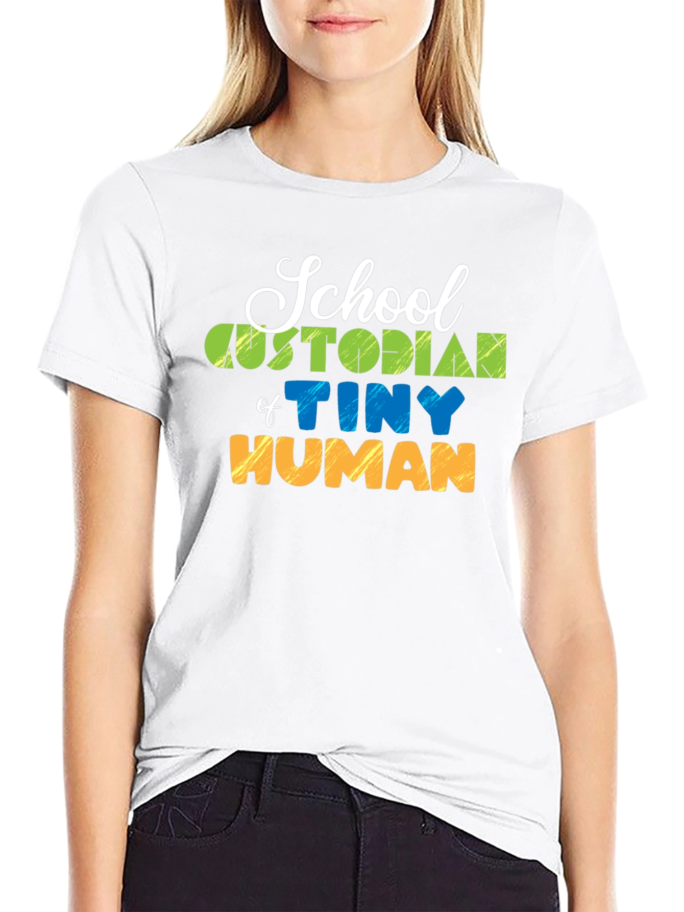 School Custodian of Tiny Humans Graphic T-Shirt