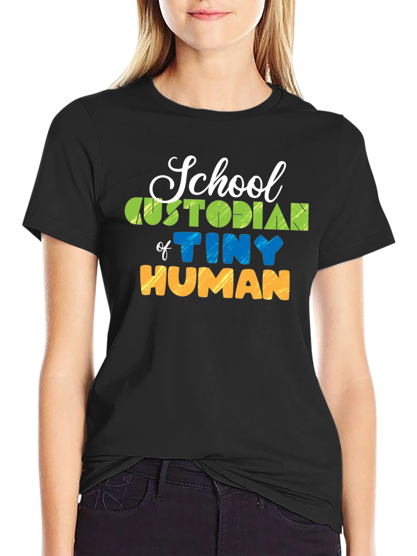 School Custodian of Tiny Humans Graphic T-Shirt