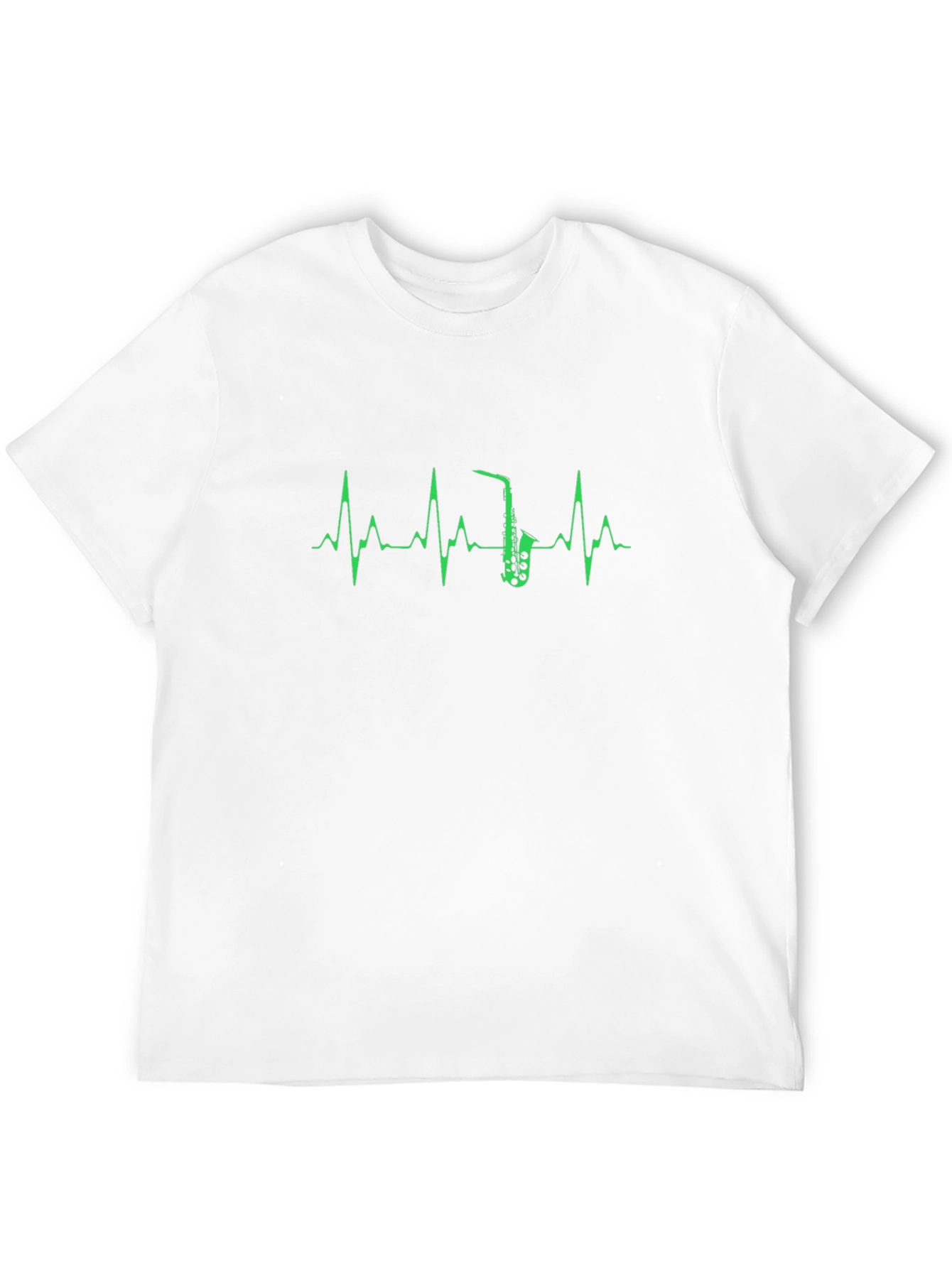 Saxophone Heartbeat T-Shirt - Black