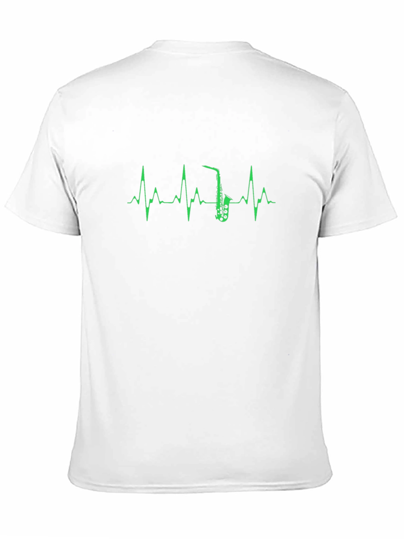 Saxophone Heartbeat T-Shirt - Black