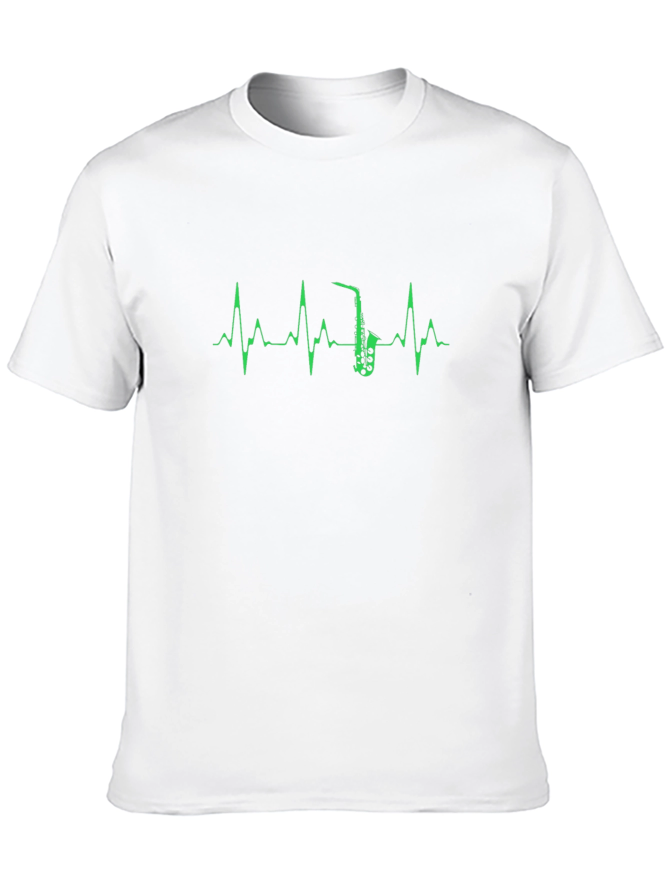 Saxophone Heartbeat T-Shirt - Black