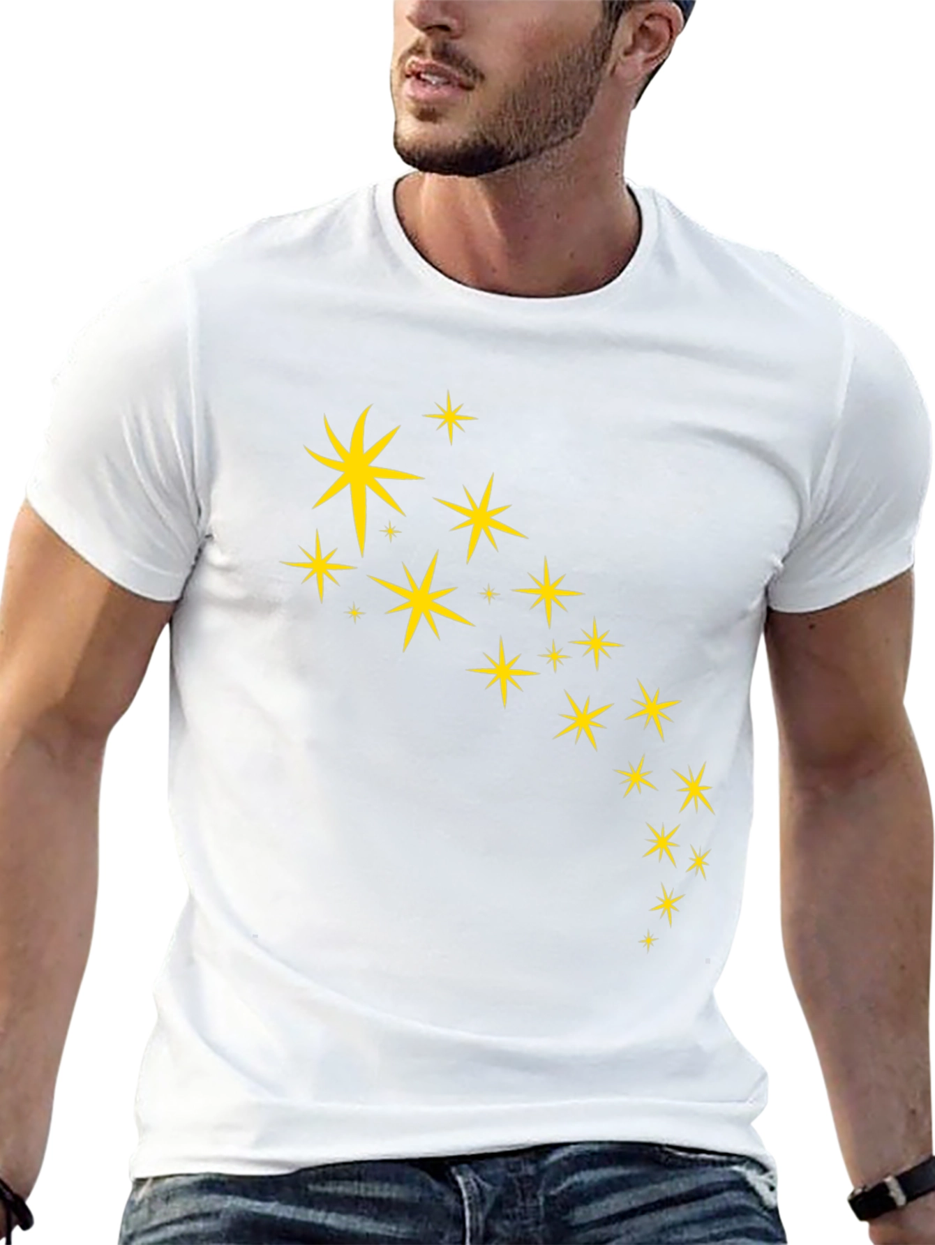 Black Tee with Star Design