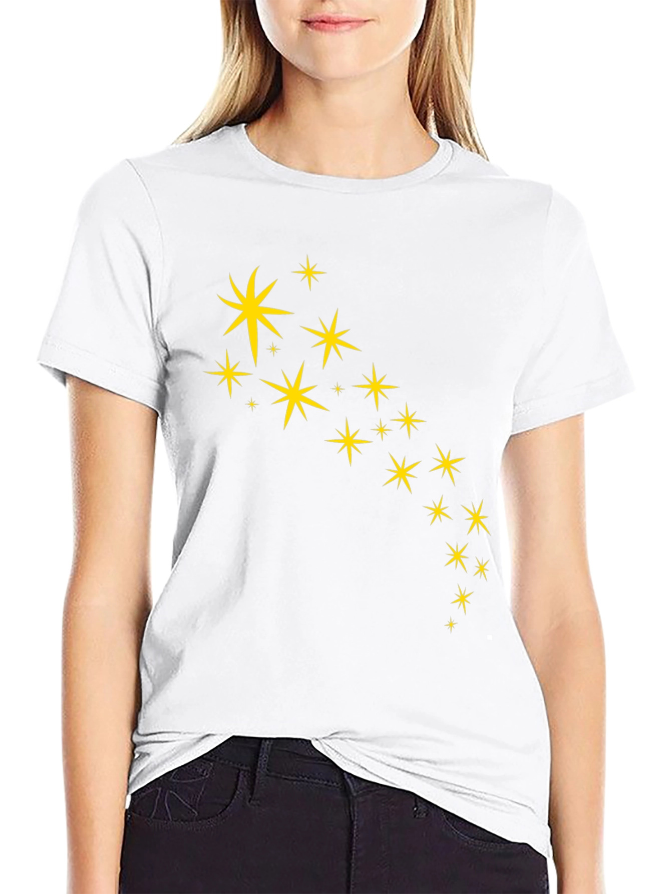 Black Tee with Star Design