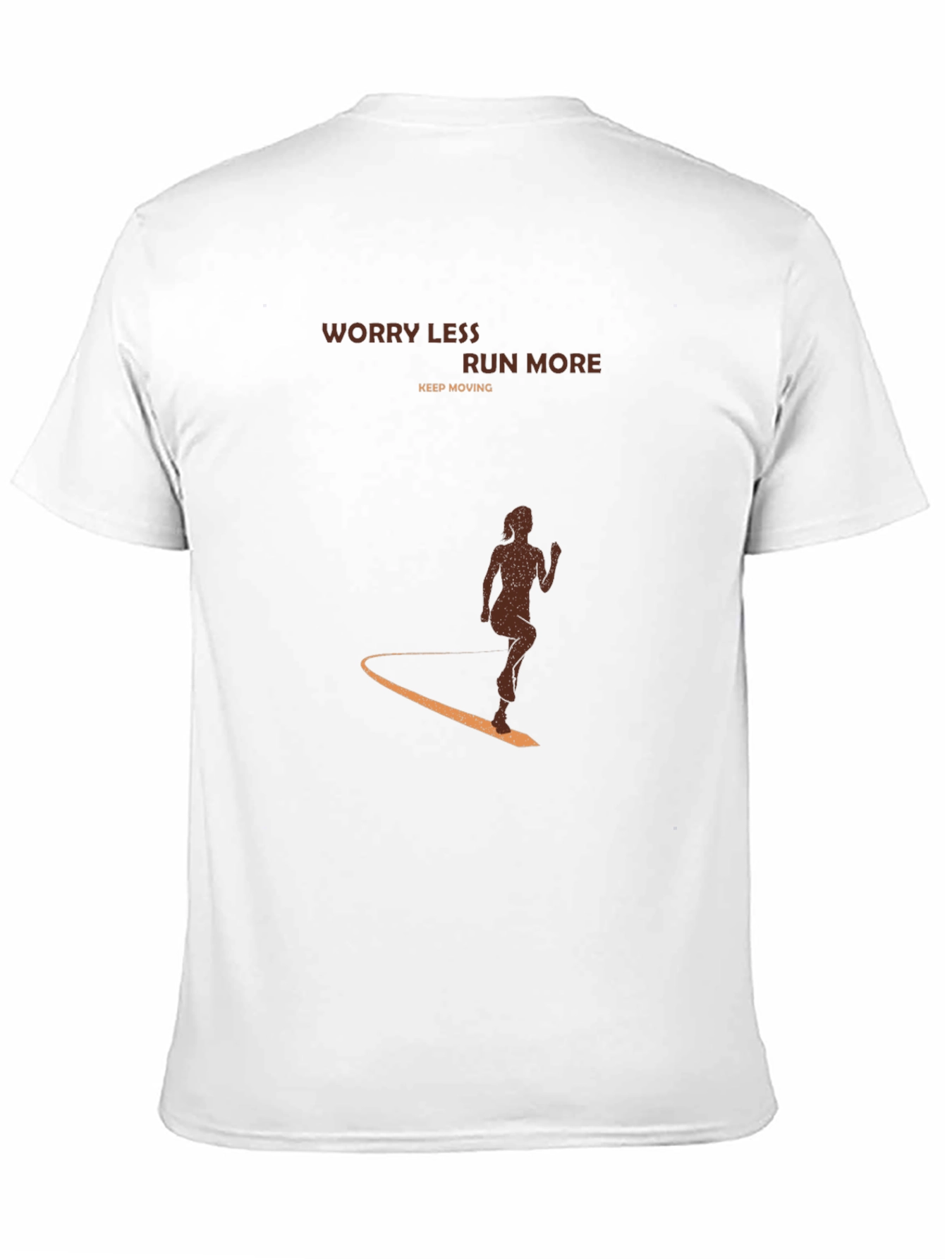 Worry Less Run More Black Graphic Tee
