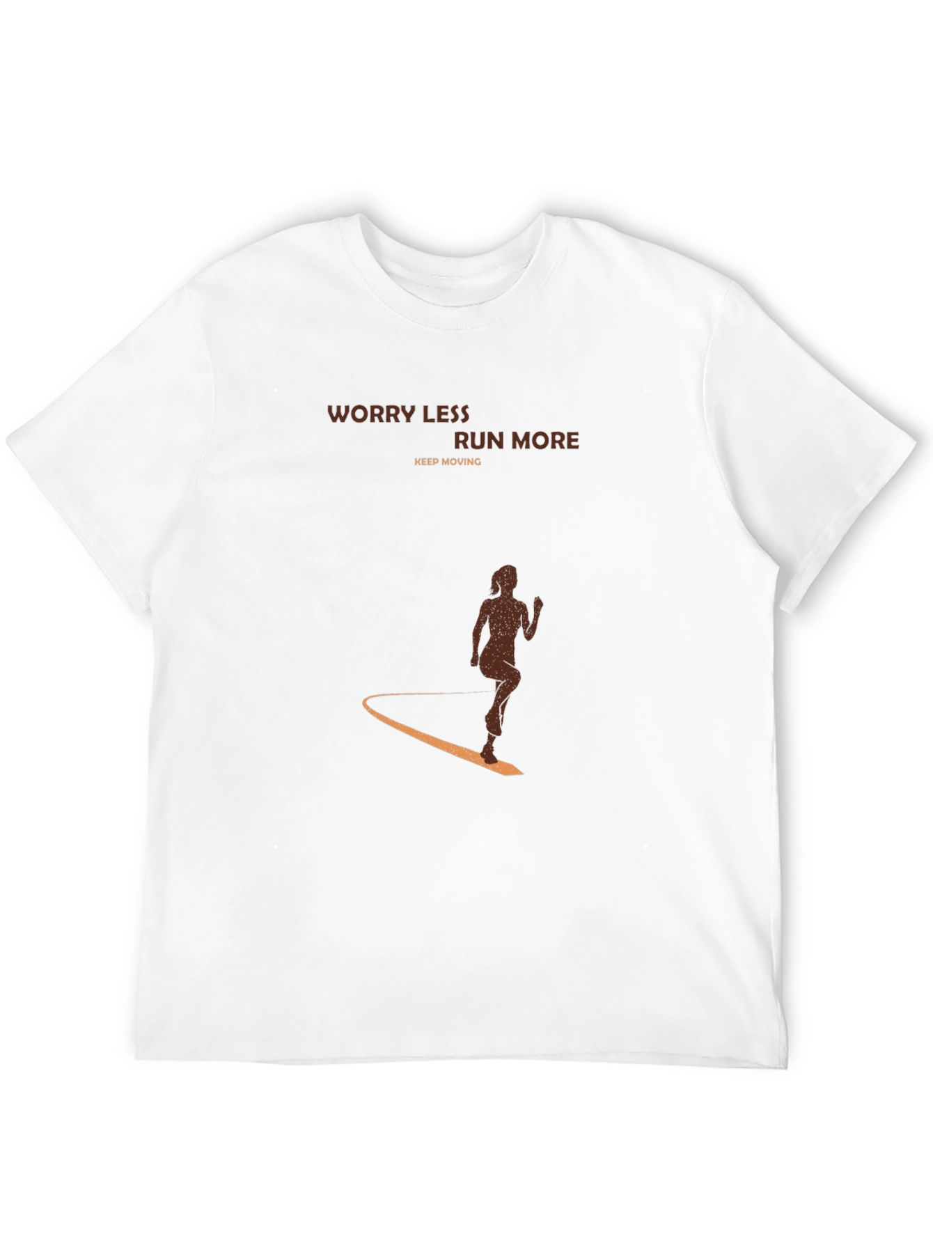 Worry Less Run More Black Graphic Tee