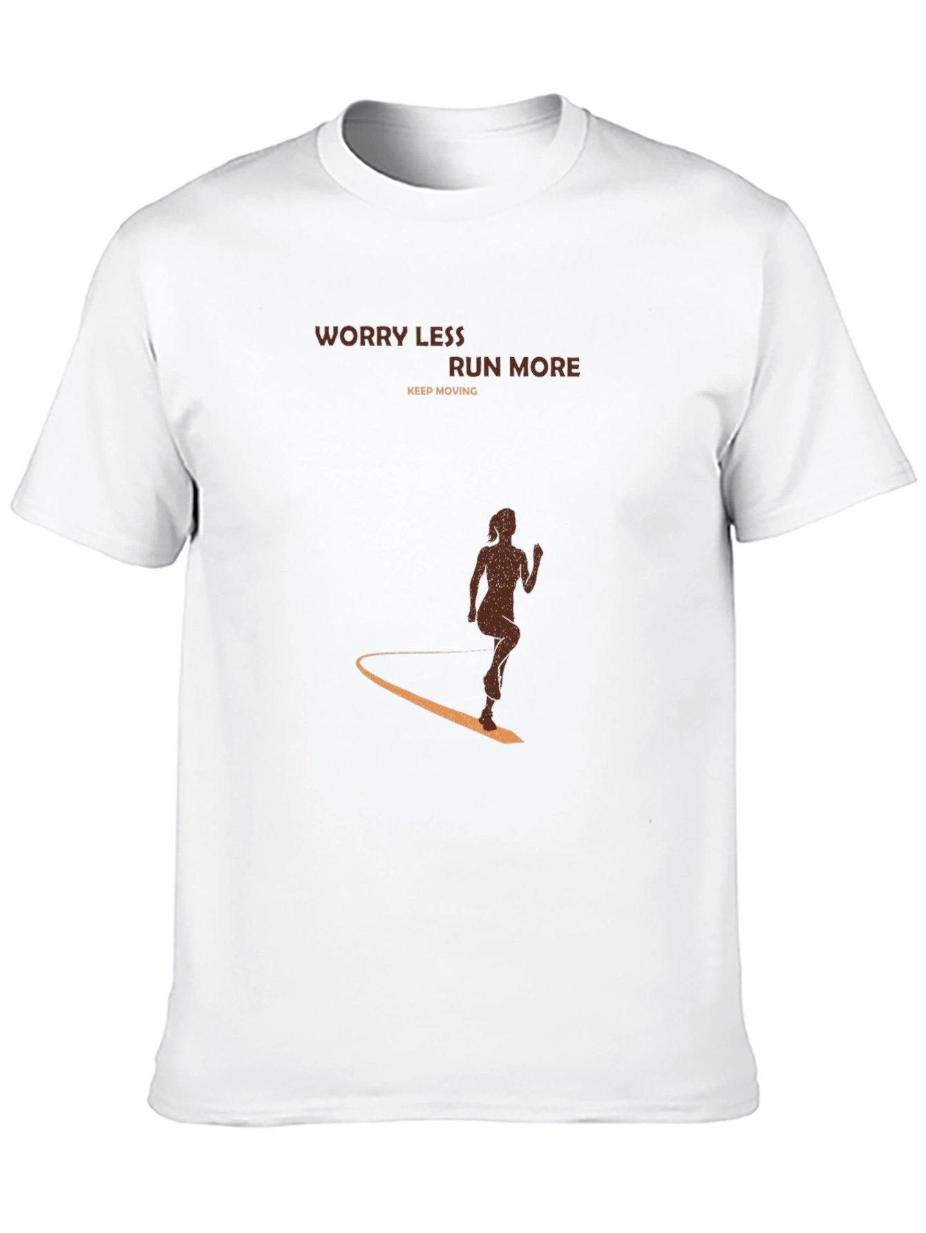 Worry Less Run More Black Graphic Tee