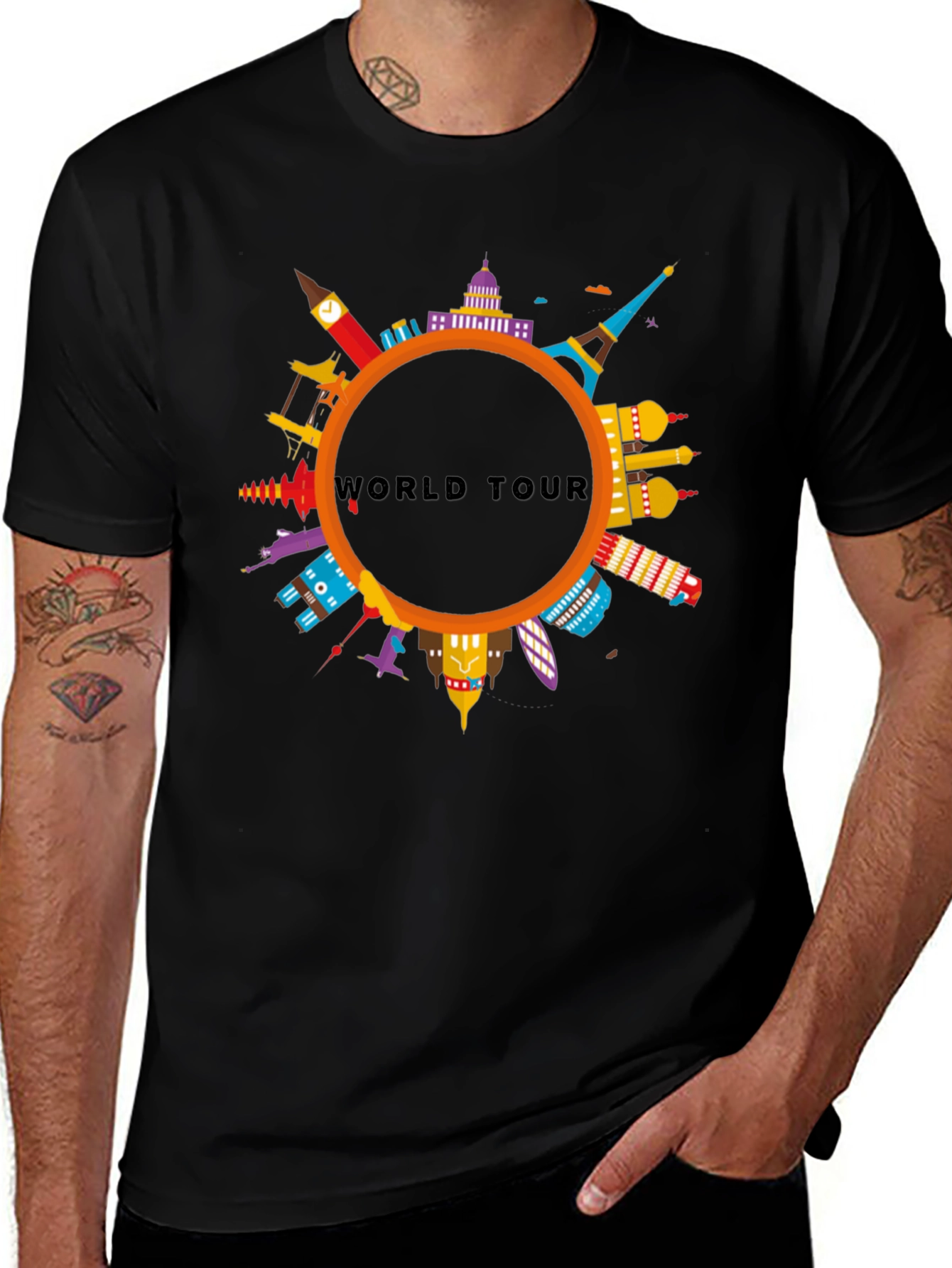 World Tour Graphic Print T-Shirt