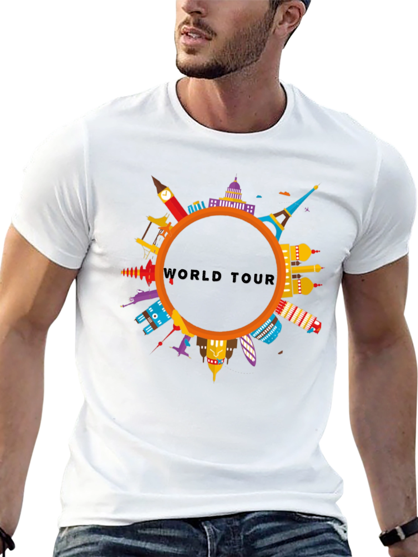 World Tour Graphic Print T-Shirt